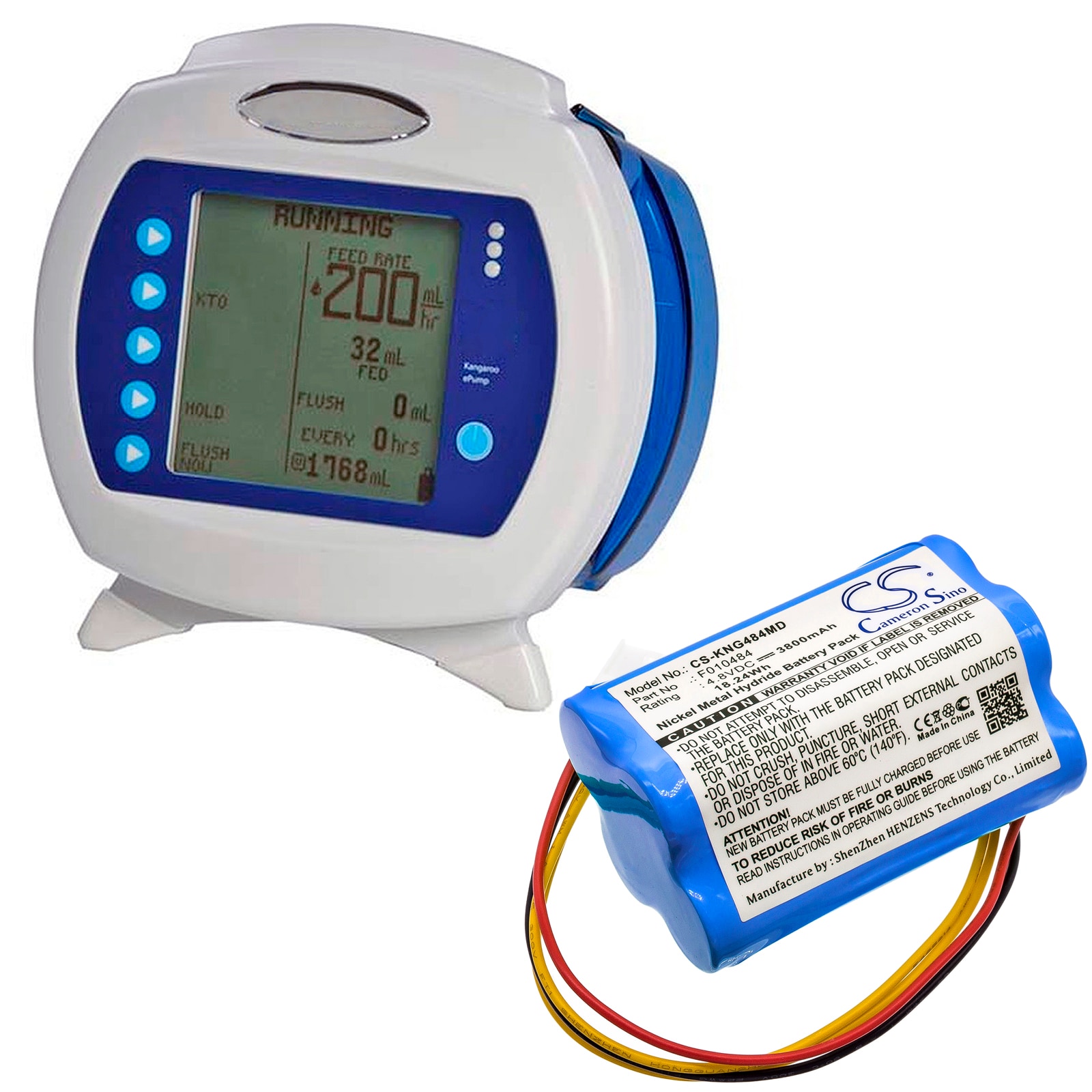 Batteri til Medical for Kangaroo ePump Enteral Feeding Pump, ePump ernæringspumpe