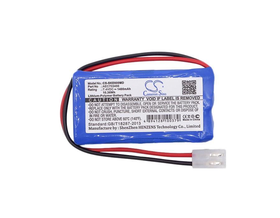Batteri til medisinsk bruk for Shenke SK-500I infusjonspumpe, SK-600I infusjonspumpe osv.