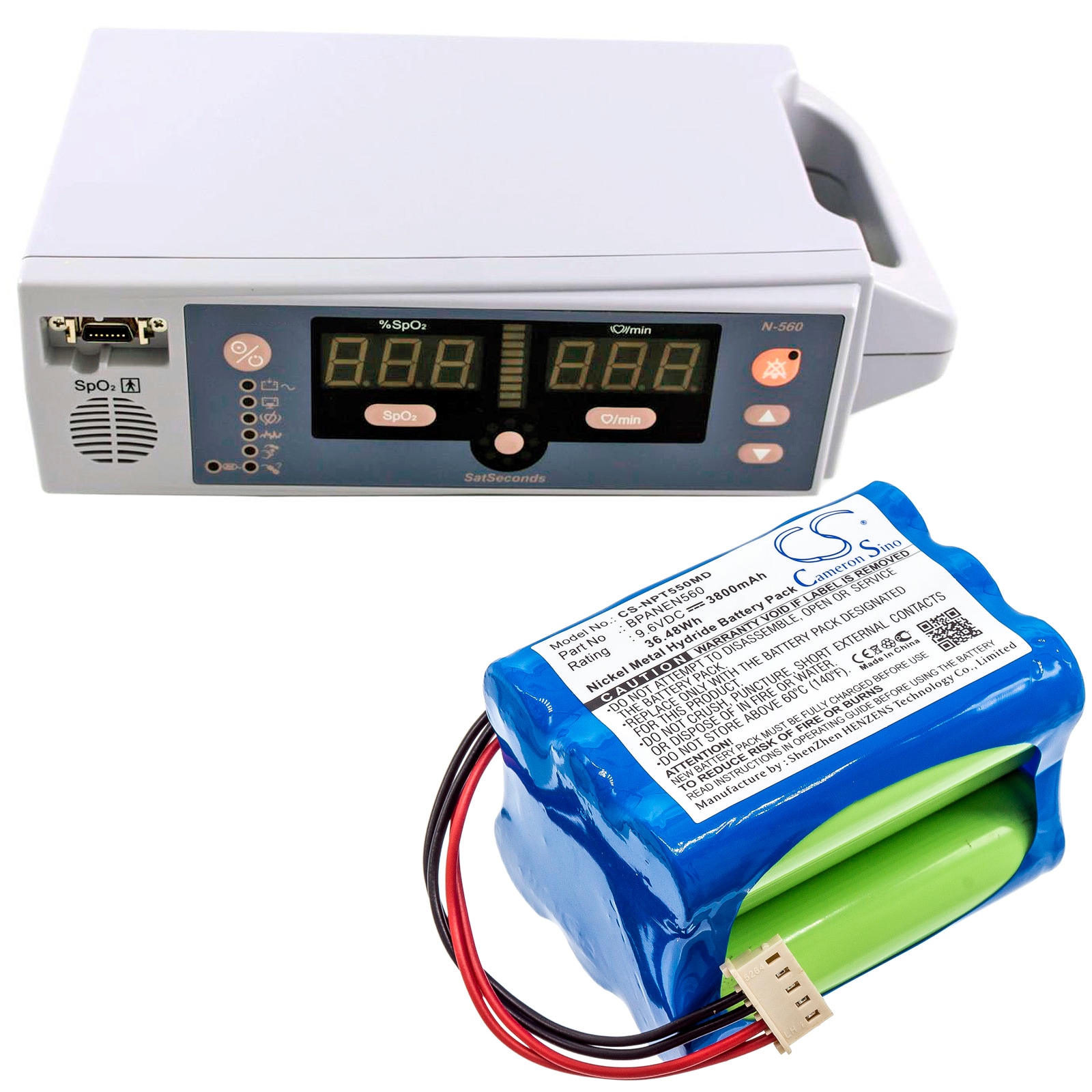 Batteri for medisinsk utstyr til Covidien N550, N560