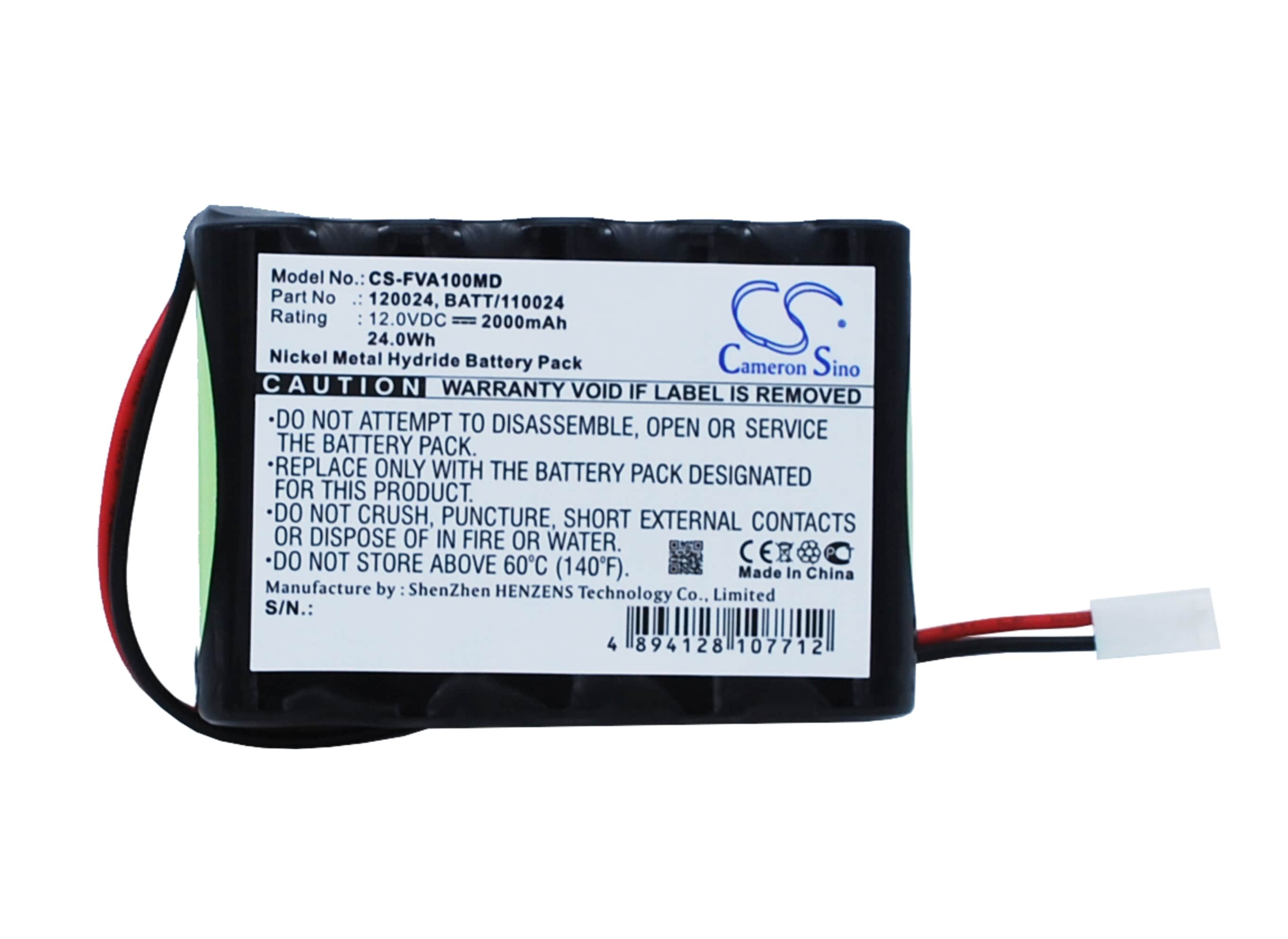 Batteri for medisinsk bruk til Fresenius P-200, VP1000, Vial osv.