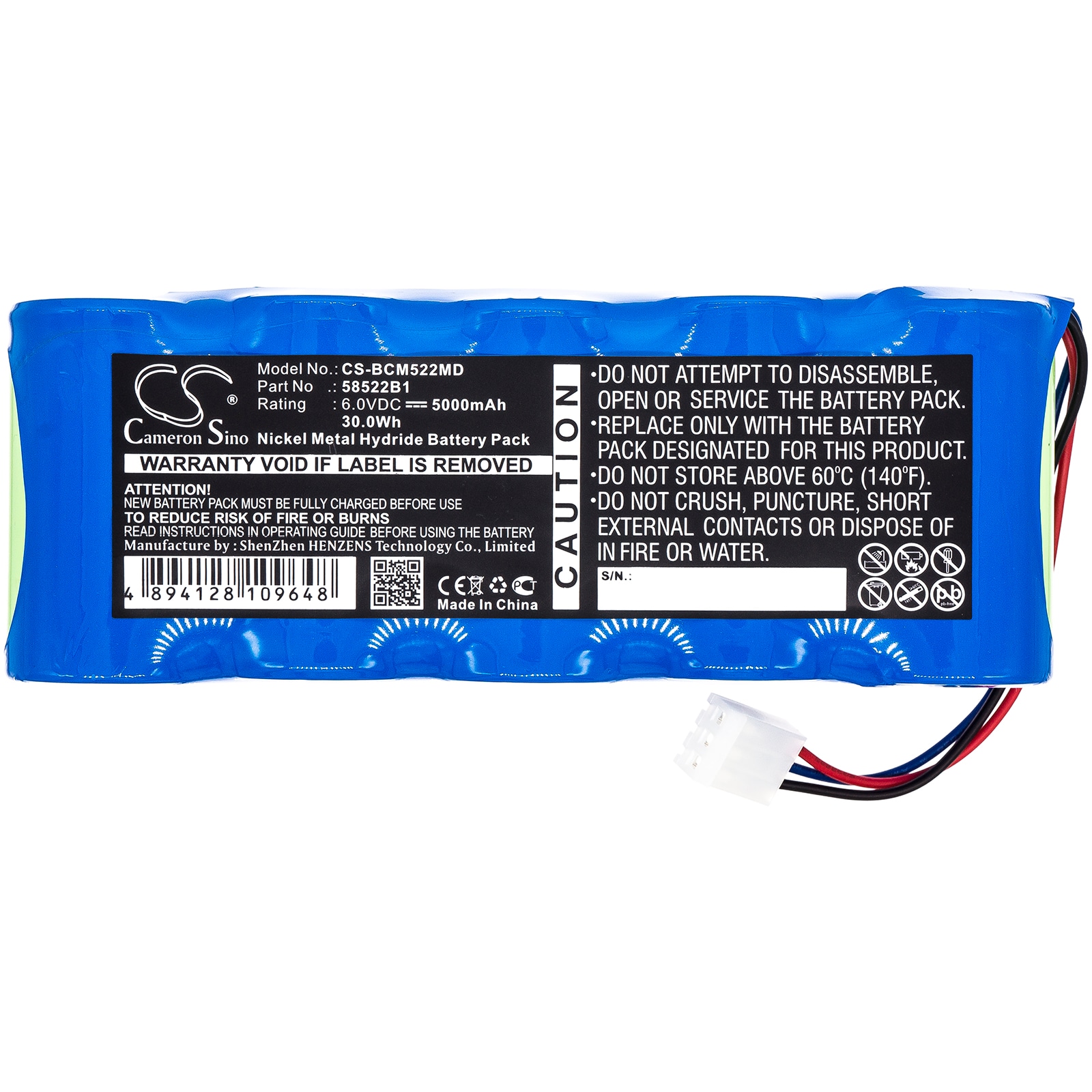Batteri for medisinsk bruk til BCI Capnocheck plus, Sleeo CO2 Monitor osv.