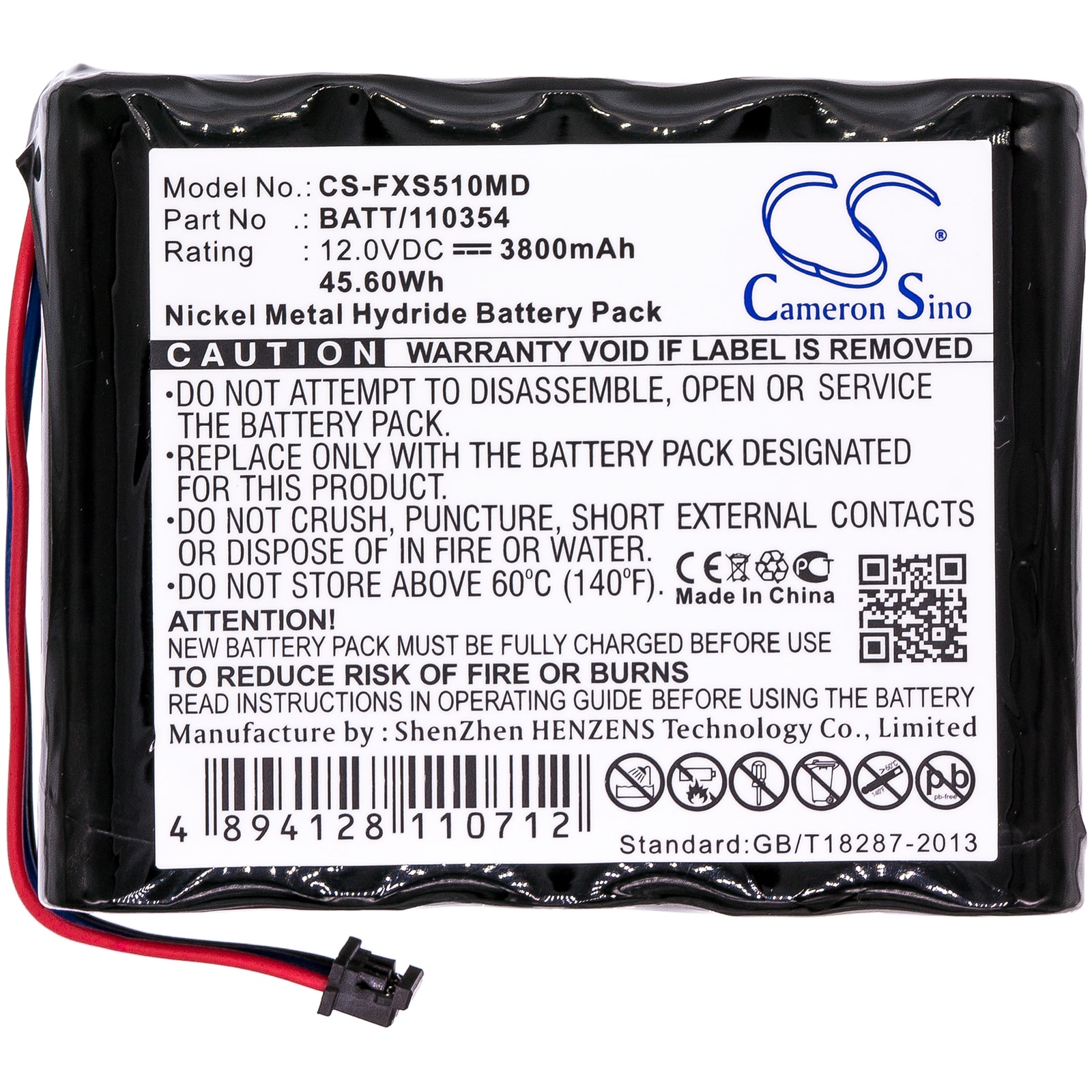 Batteri for medisinsk bruk for Fukuda Monitor DS5100, Denshi 5100 Monitor