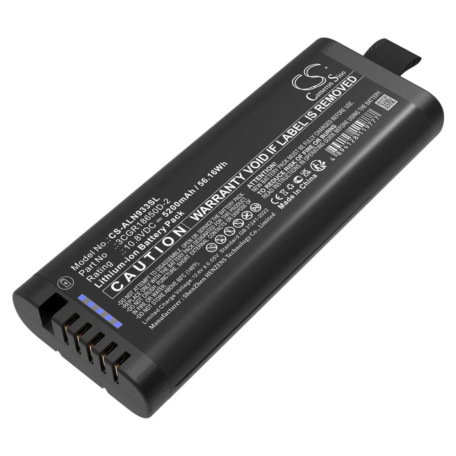 Batteri for medisinsk bruk for Agilent N9340B, N9330A, N9330 og andre.