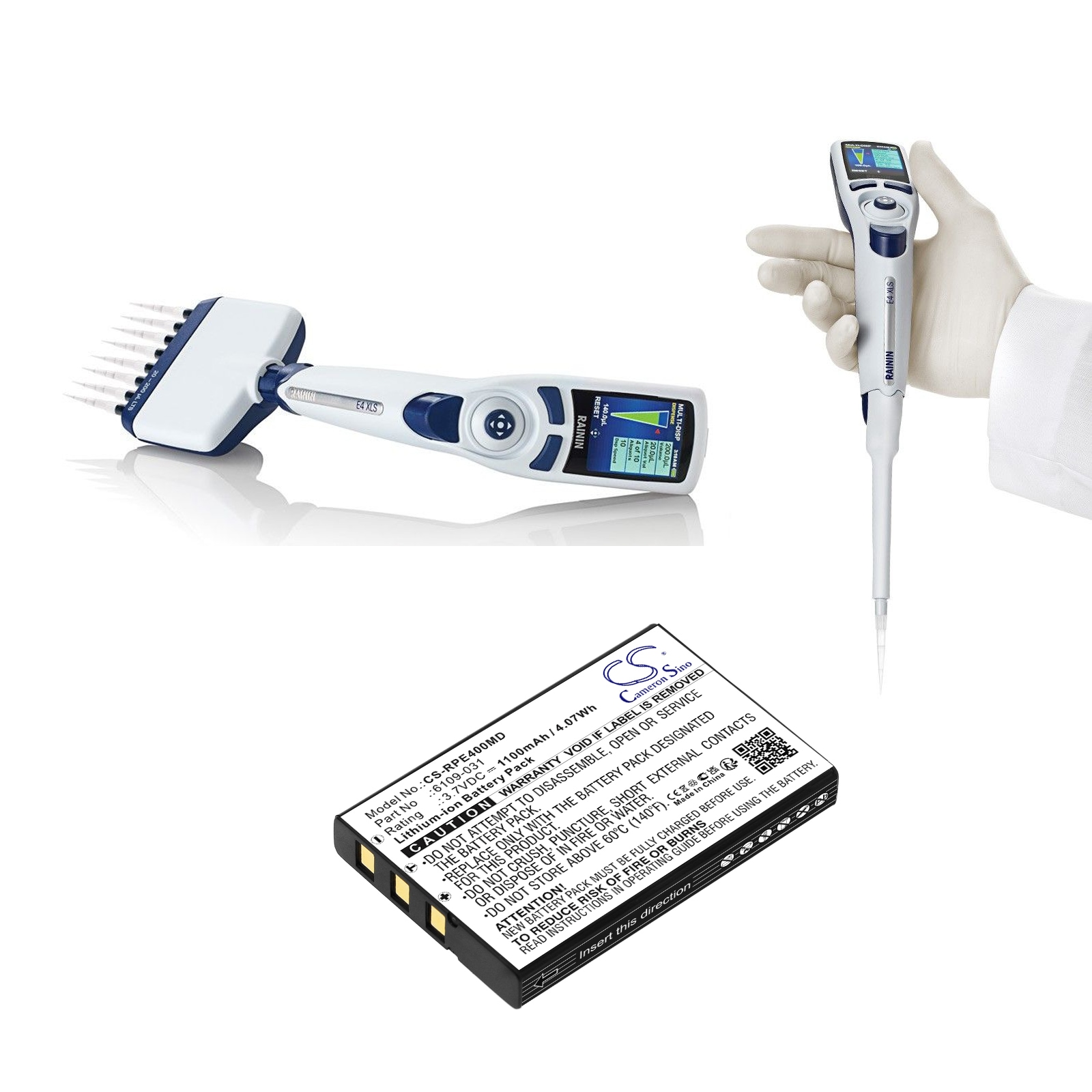 Batteri for medisinsk bruk for MettlerToledo E4 XLS+