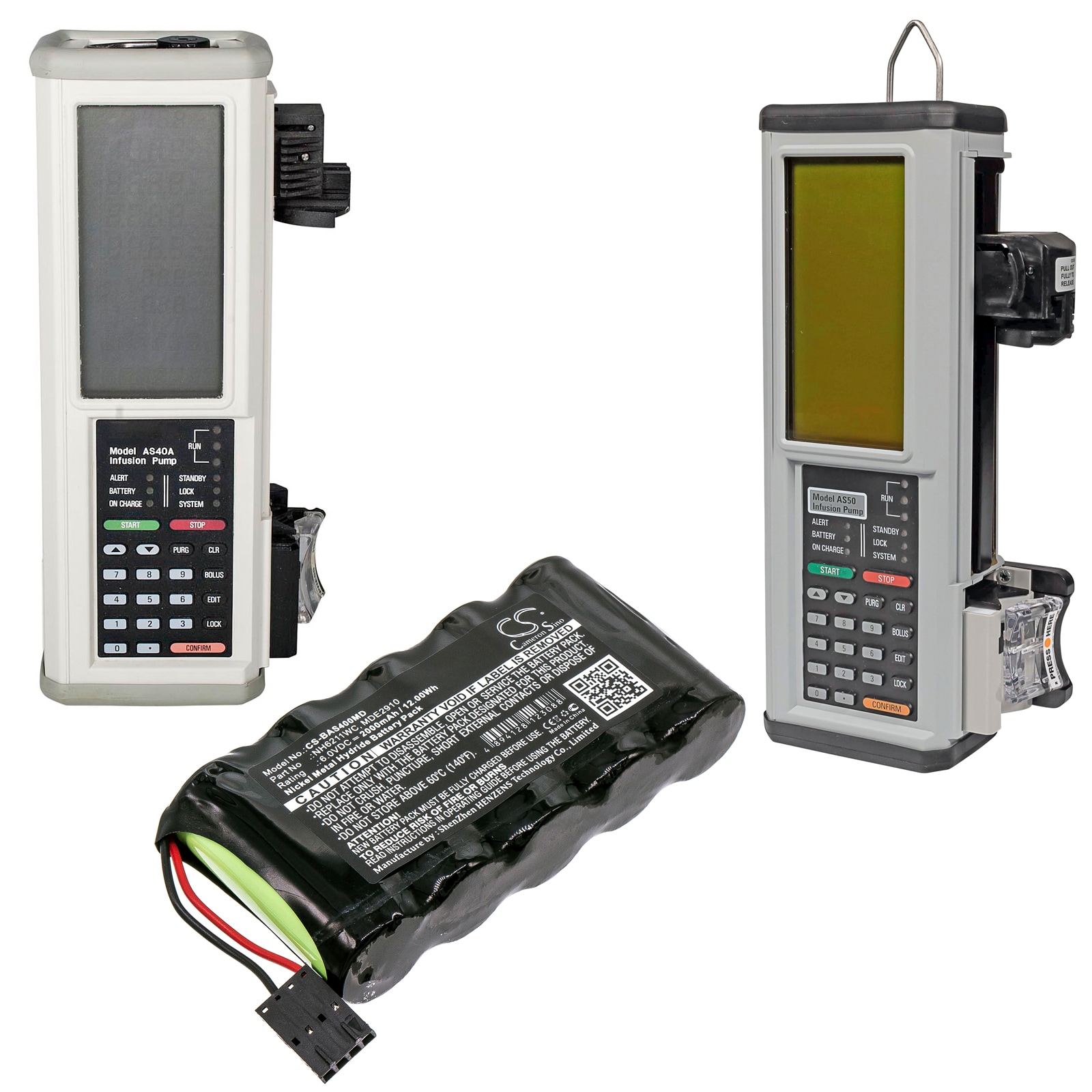 Batteri til medisinsk bruk for Baxter Healthcare AS40, Healthcare AS40A, AS41 og andre.