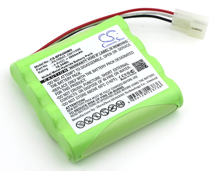 Batteri for medisinsk utstyr til Bullard PA20 luftrensesystem, PA20 RSPIRATOR