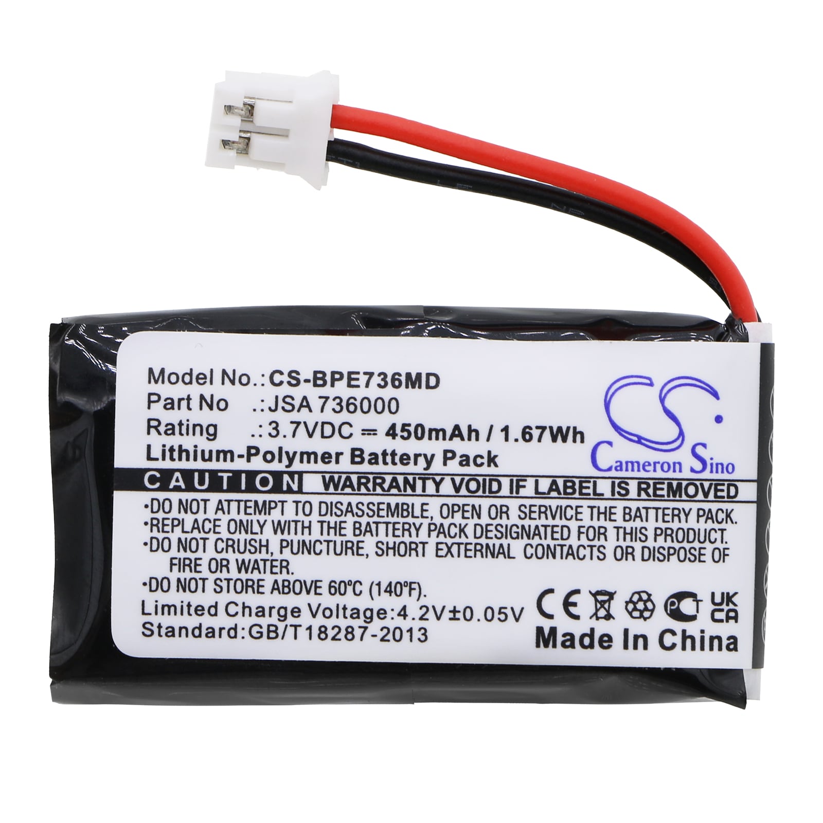 Batteri for medisinsk bruk for Biohit Picus, Picus NxT, flerkanalspipetter