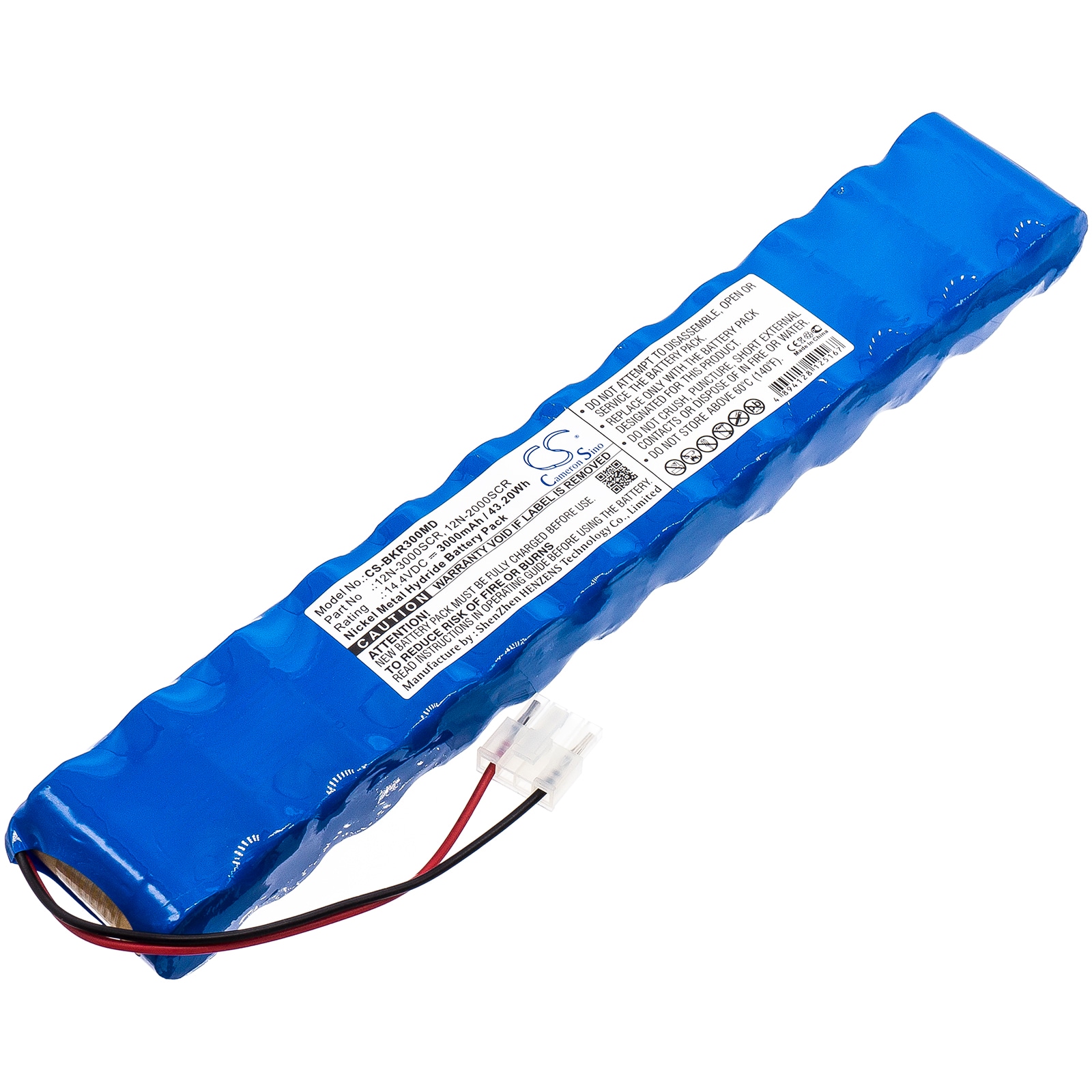 Batteri for medisinsk bruk for Schiller defiscope DS, Defigard 3002, Defigard 3002 IH
