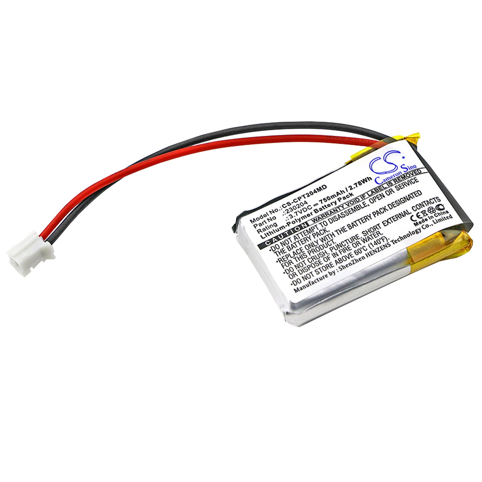 Batteri for medisinsk utstyr til Celltreat Pipet Controller