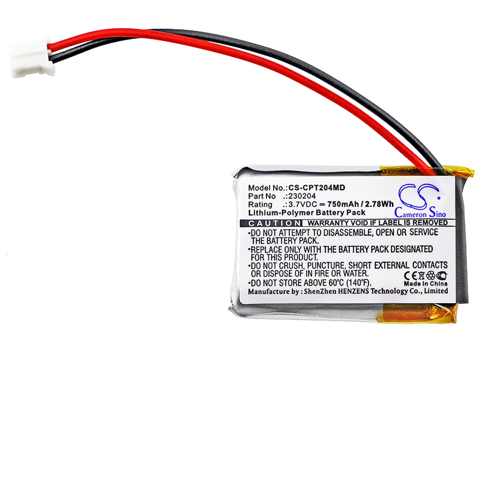 Batteri for medisinsk utstyr til Celltreat Pipet Controller