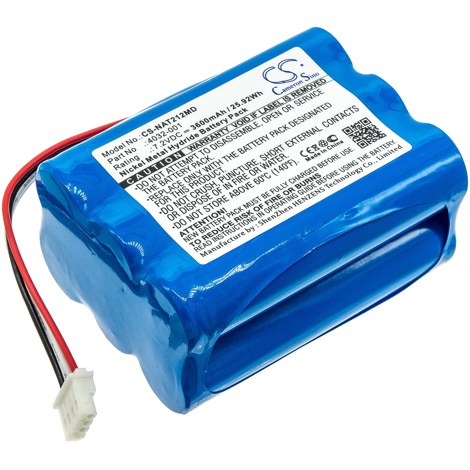 Batteri for medisinsk bruk for NONIN Avant 2120 NIBP-monitor, Avant 9600 pulsoksymeter osv.
