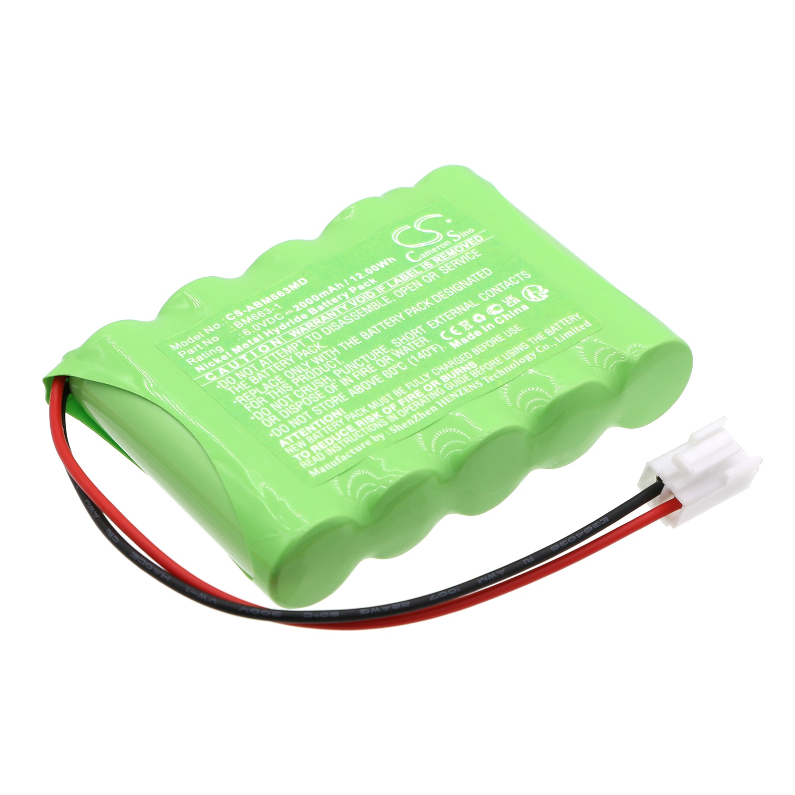 Batteri for medisinsk bruk for New Age Pocket Family, Physio Pro, Rehab osv.