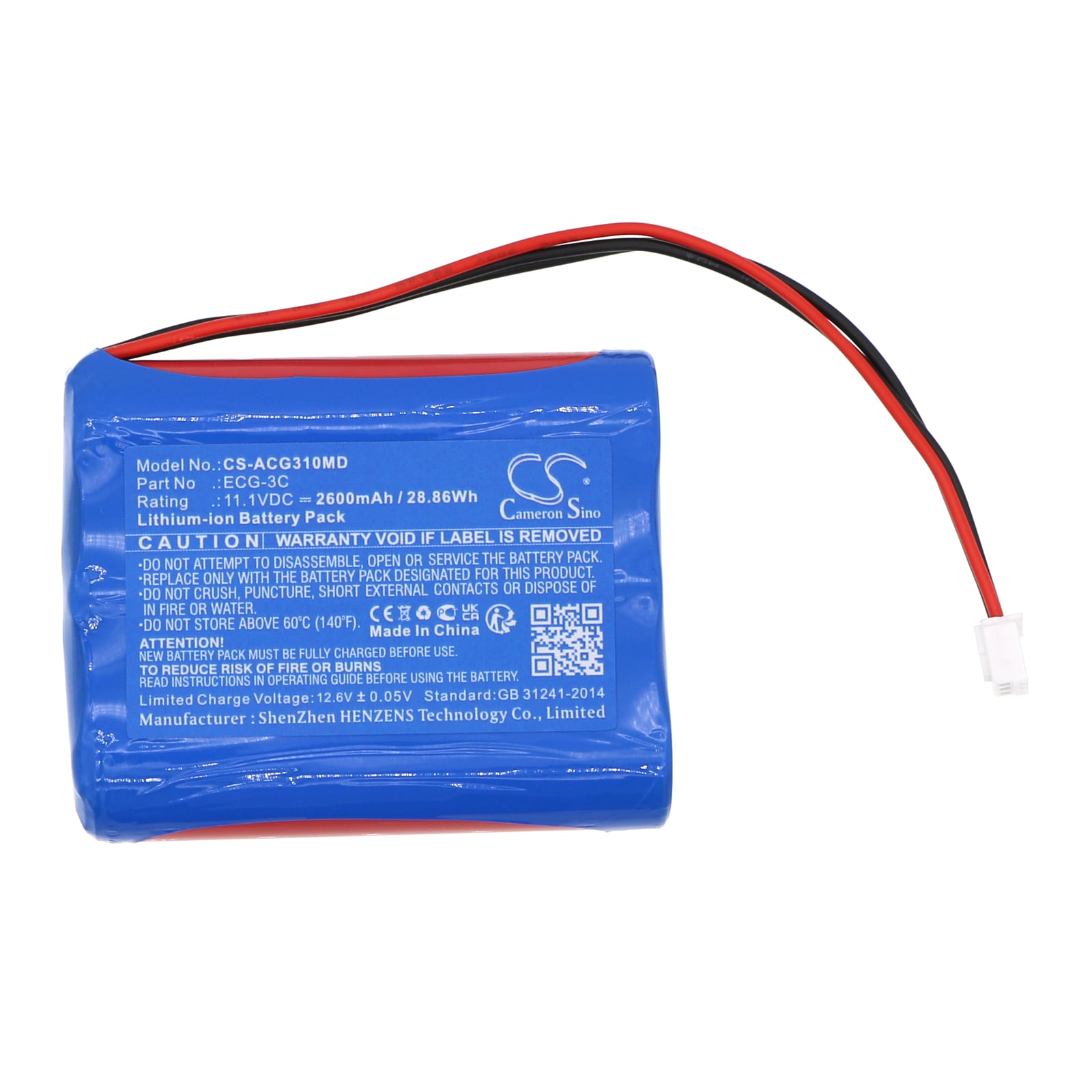 Batteri for medisinsk bruk for Aricon ECG-3C