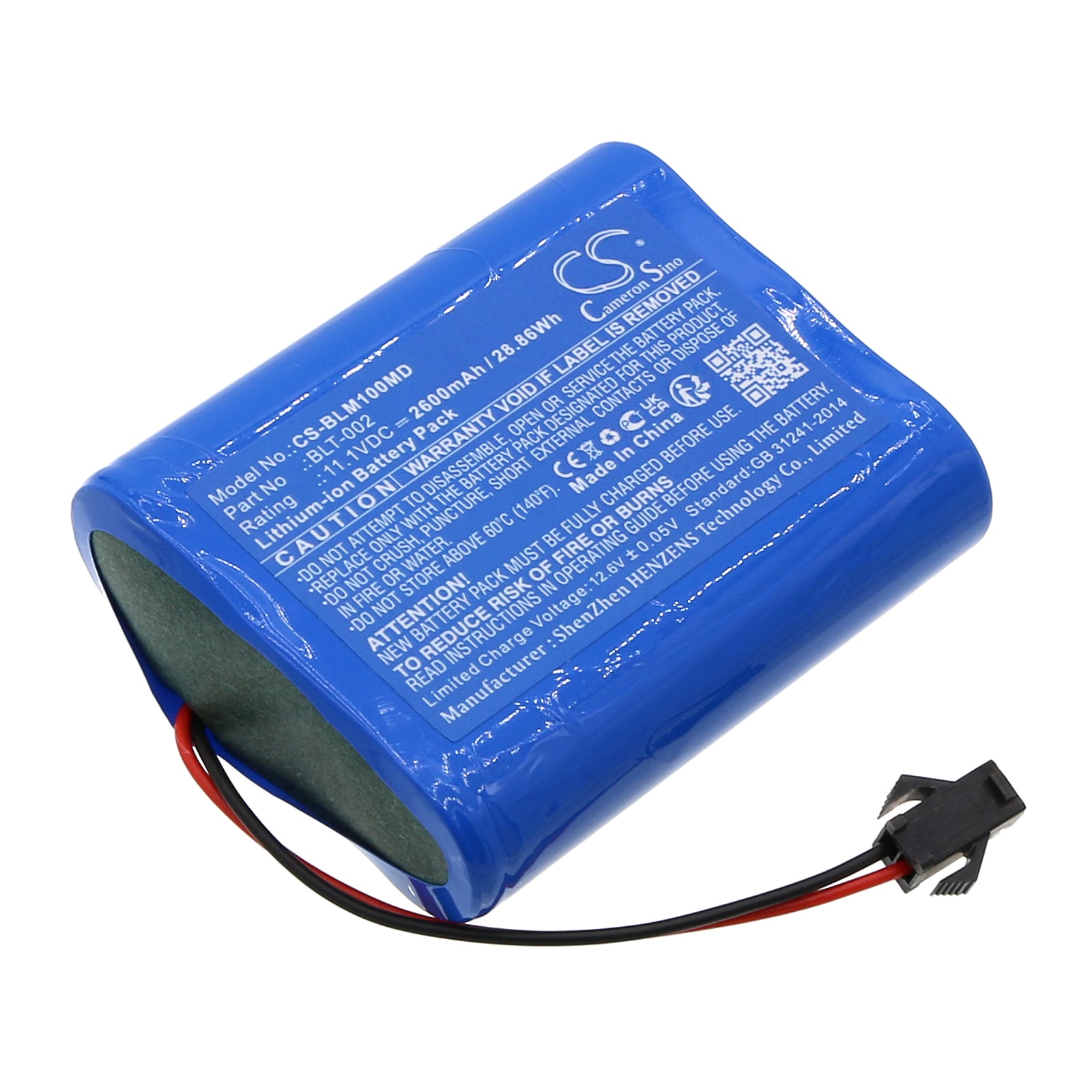 Batteri for medisinsk bruk for Biolight BLT M1000
