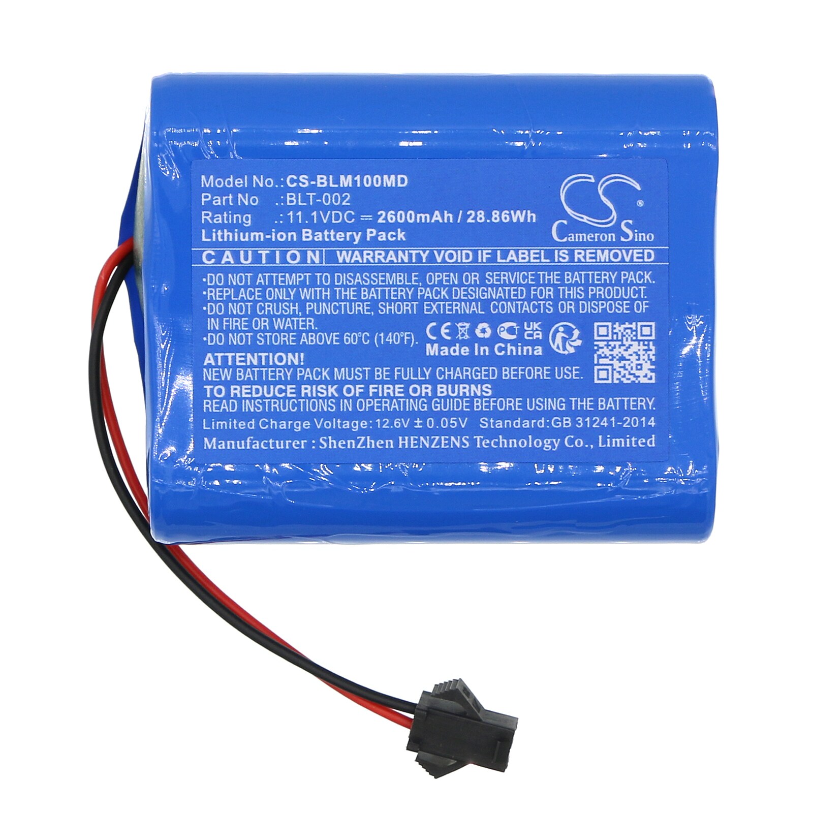 Batteri for medisinsk bruk for Biolight BLT M1000