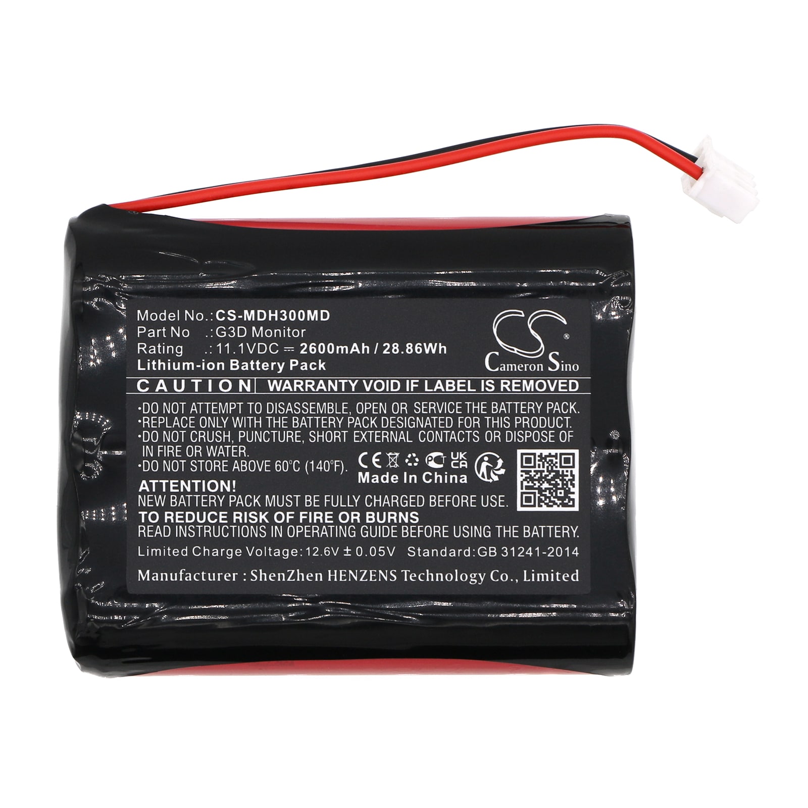 Batteri for medisinsk utstyr til Meditech G3D Monitor