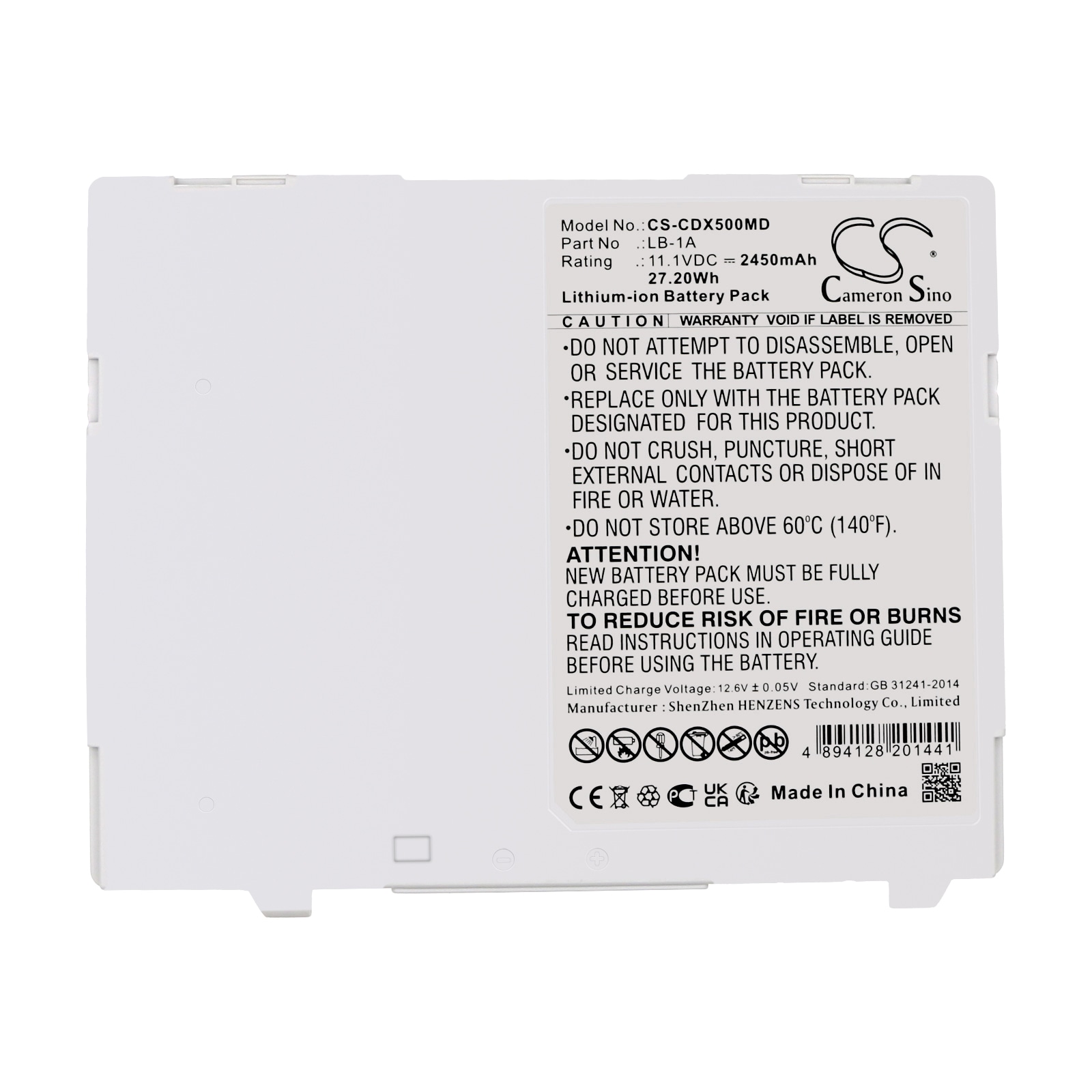 Batteri for medisinsk bruk for Canon CXDI-70C, CXDI-701C DR, CXDI-70C DR og andre.