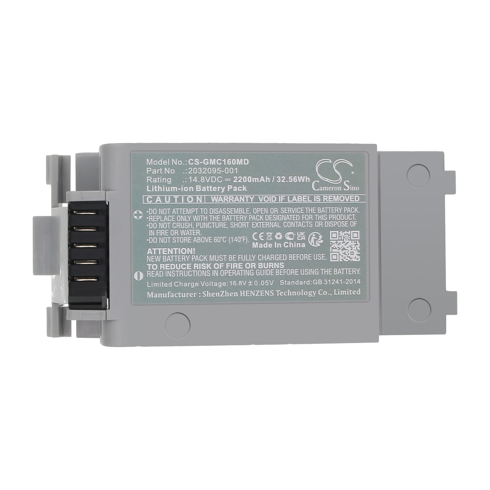 Batteri for medisinsk bruk for GE Mac 1600, EKG Mac 1600