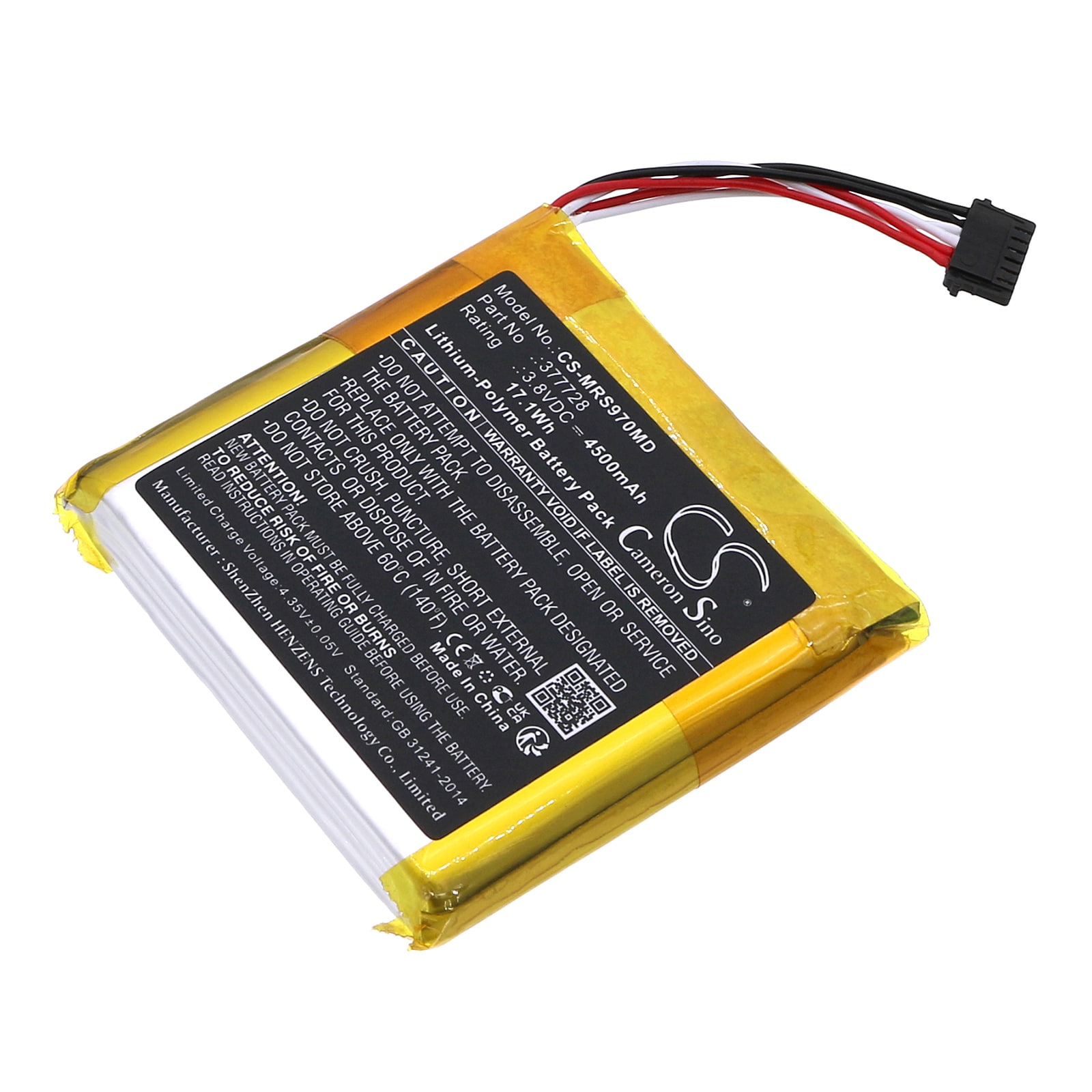 Batteri til medisinsk for Masimo Rad-97, pulsoksymeter Rad-97, Rad 97 pulsoksymeter