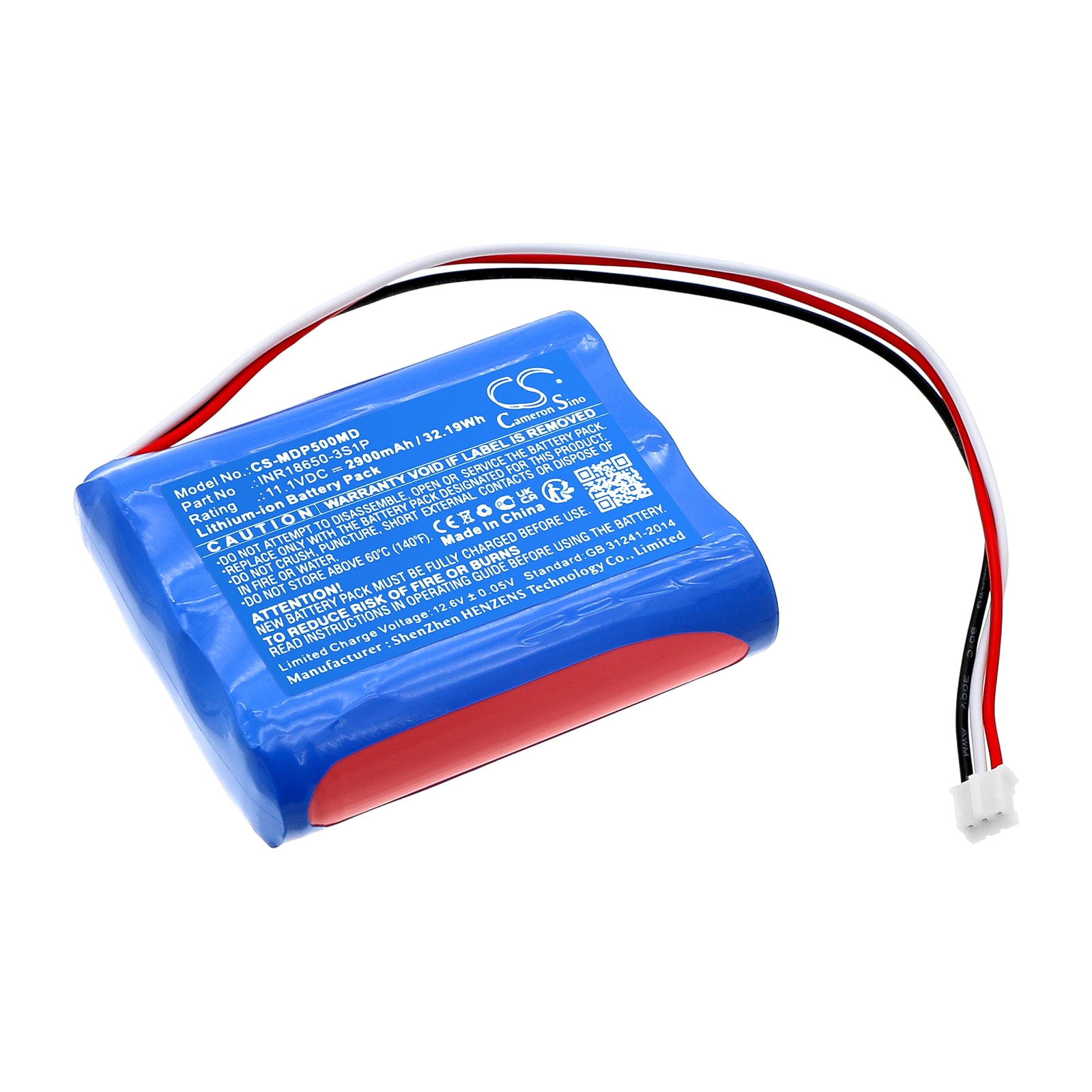 Batteri for medisinsk bruk til Medcaptain HP-30 sprøytepumpe, HP-30, SYS-50 osv.