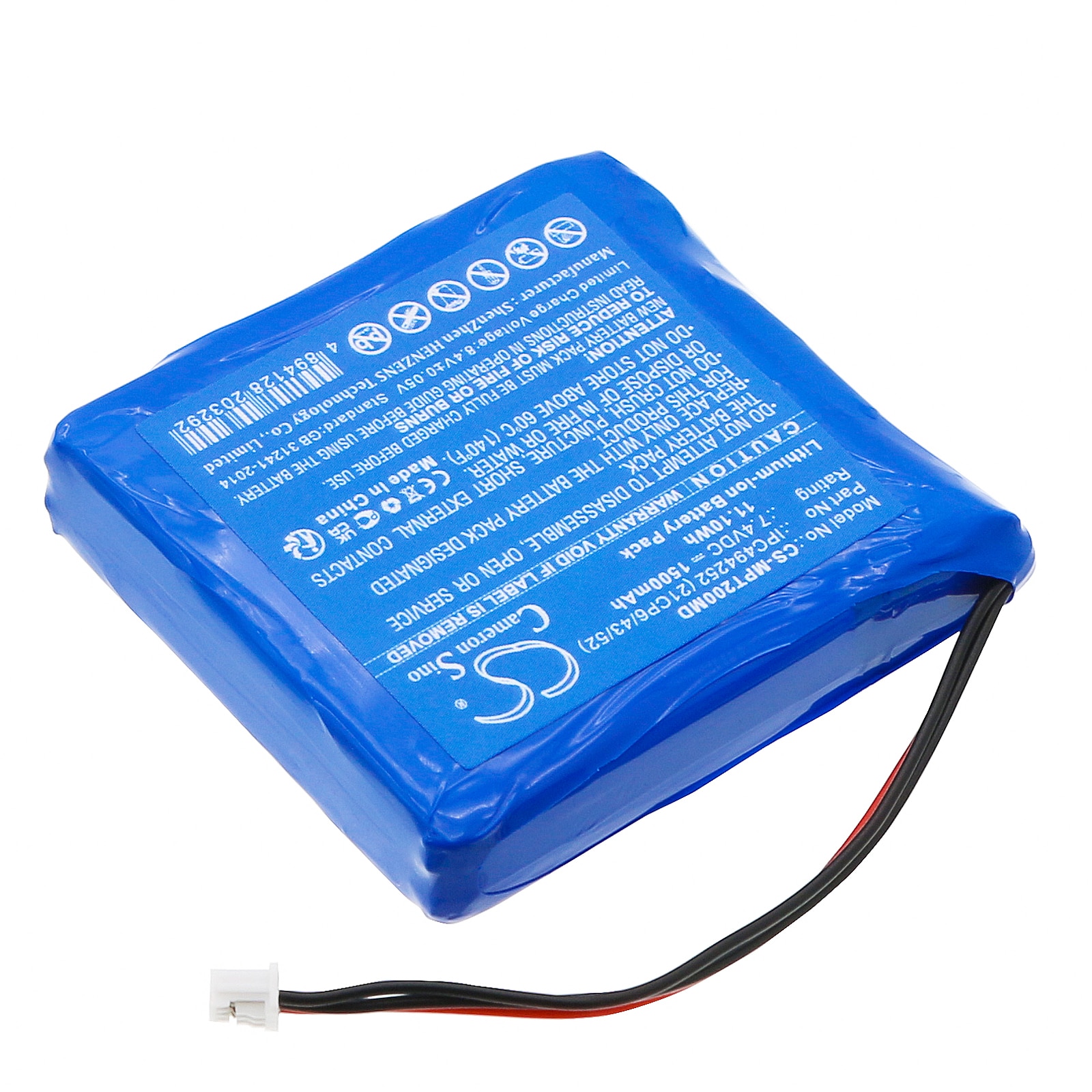 Batteri for medisinsk utstyr til Medcaptain TP-20S
