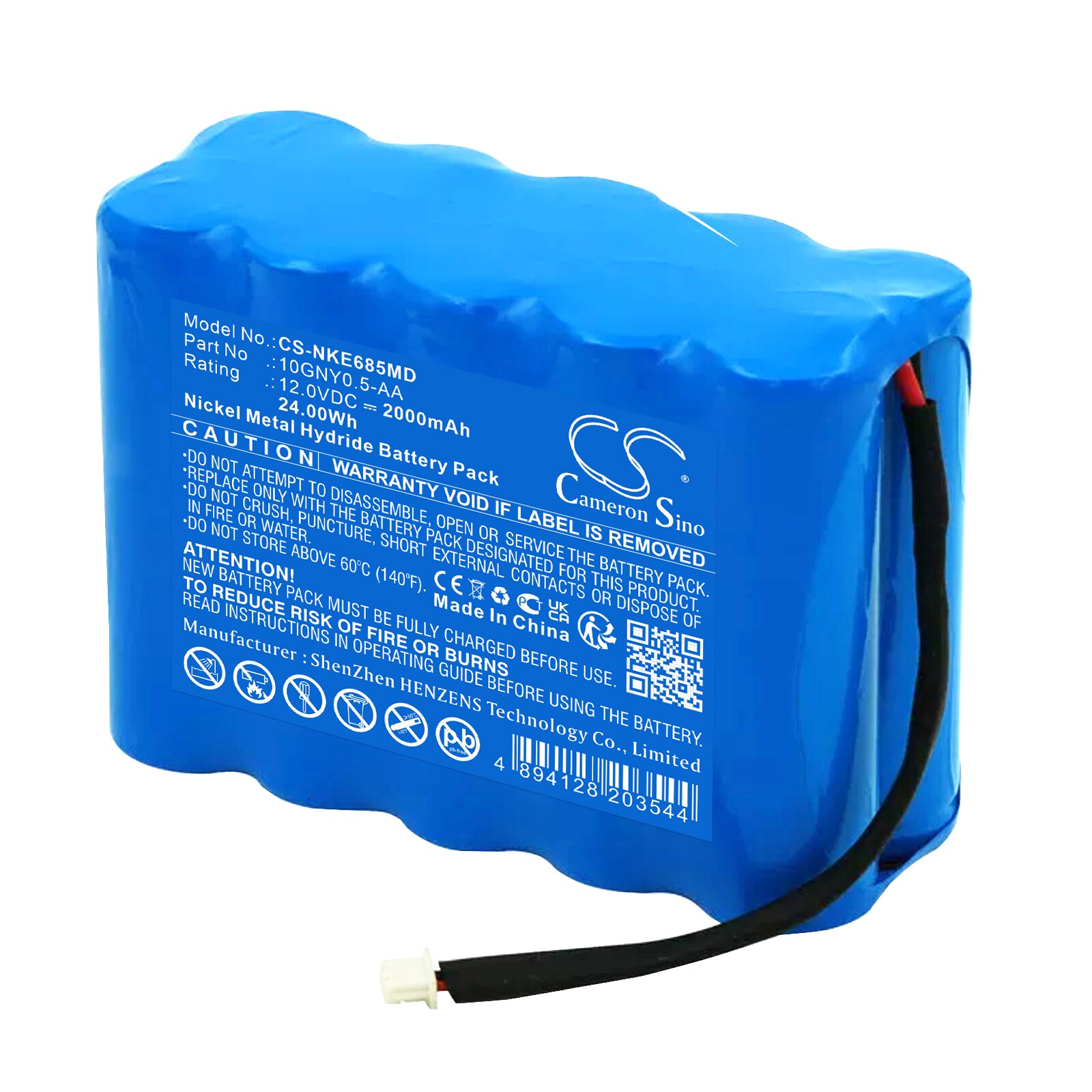 Batteri for medisinsk bruk for Nihon Kohden 6851 EKG, 6851K EKG