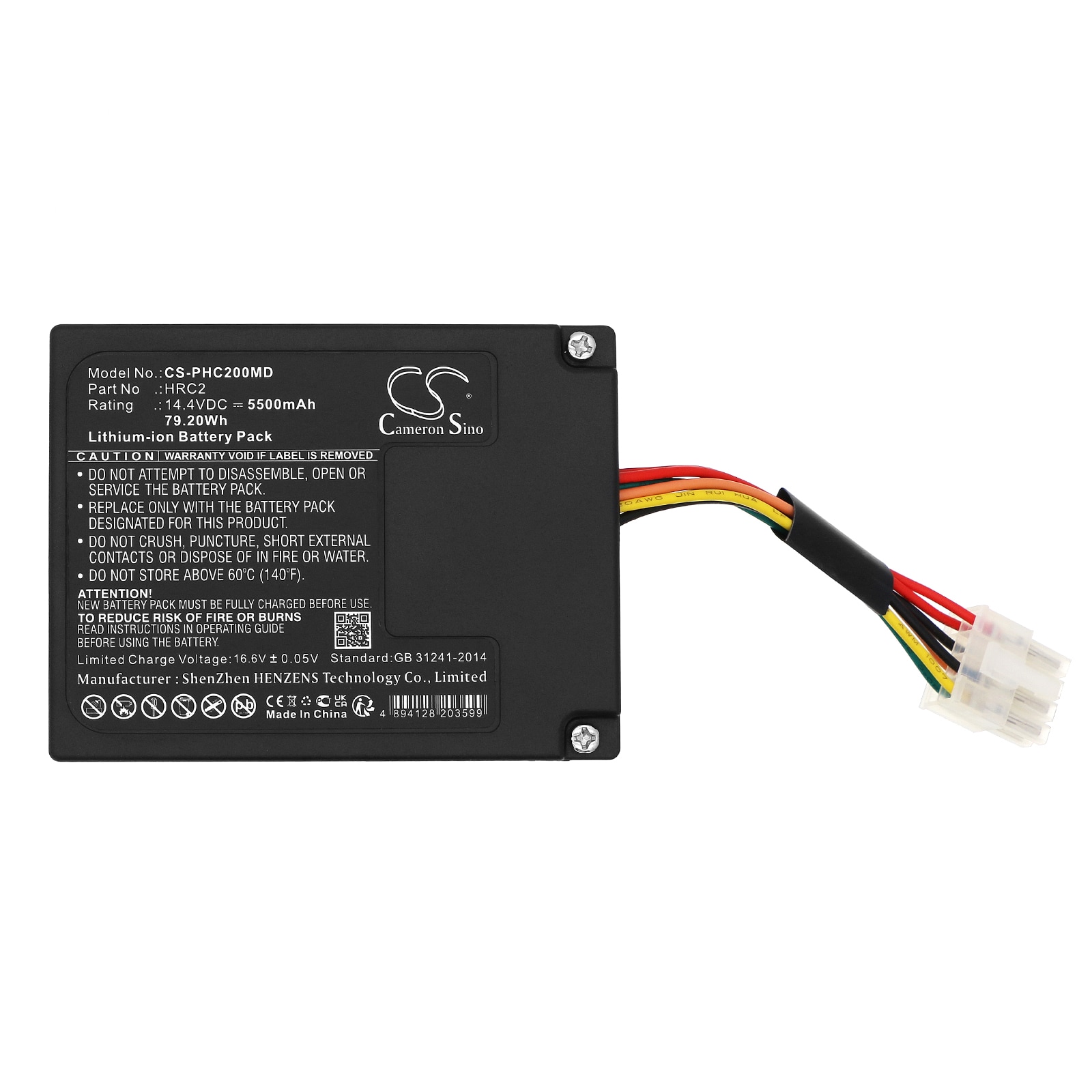 Batteri for medisinsk for Philips Respironics HRC2 Intern, HRC2 Avtakbar
