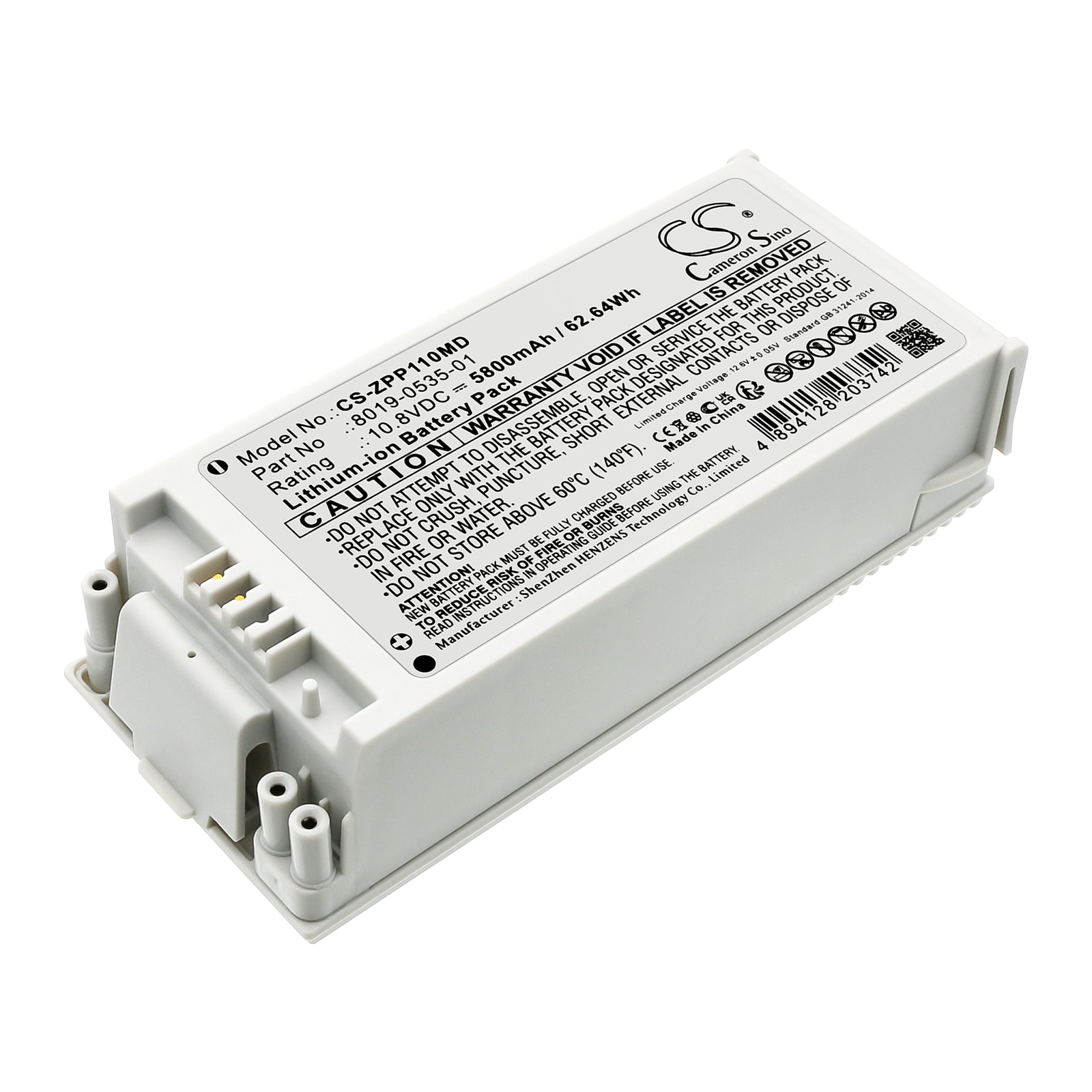 Batteri for medisinsk bruk for ZOLL AED Pro, defibrillatorer i R-serien og andre.