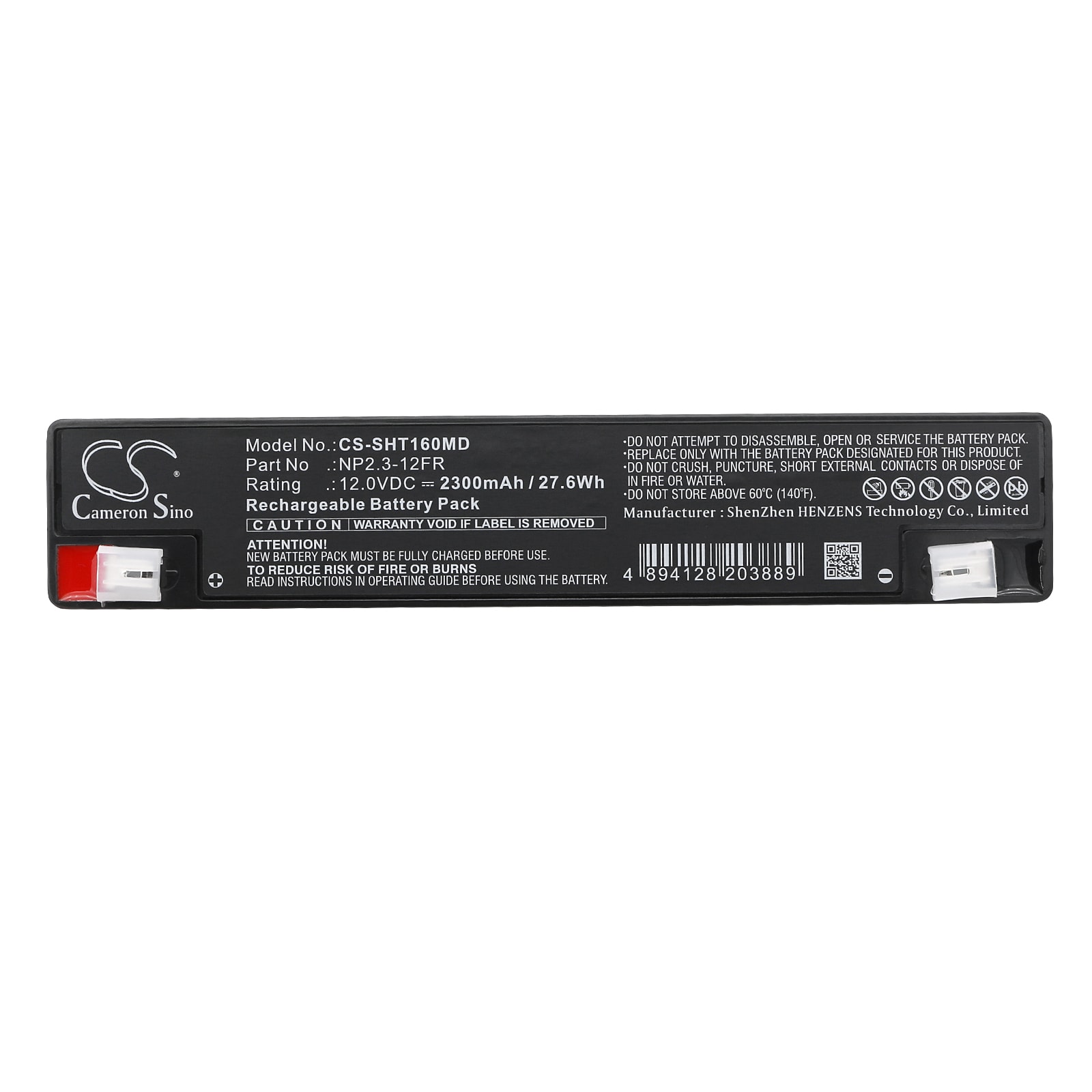 Batteri for medisinsk bruk for BIO-TEK INSTRUMENTS RF303 Analyser, SPO2 Simulator