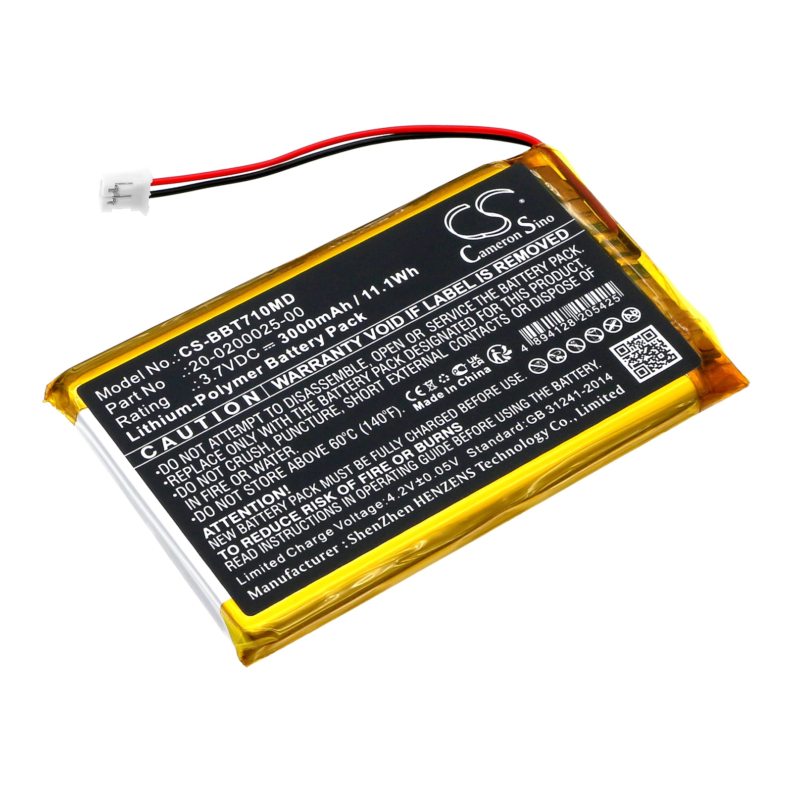 Batteri til Medical for Bistos BT-710 pulsoksymeter
