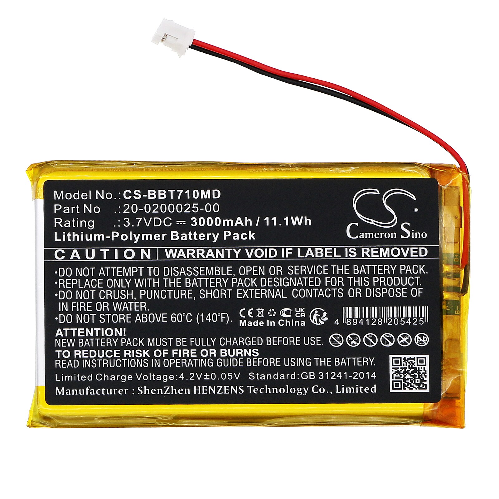 Batteri til Medical for Bistos BT-710 pulsoksymeter