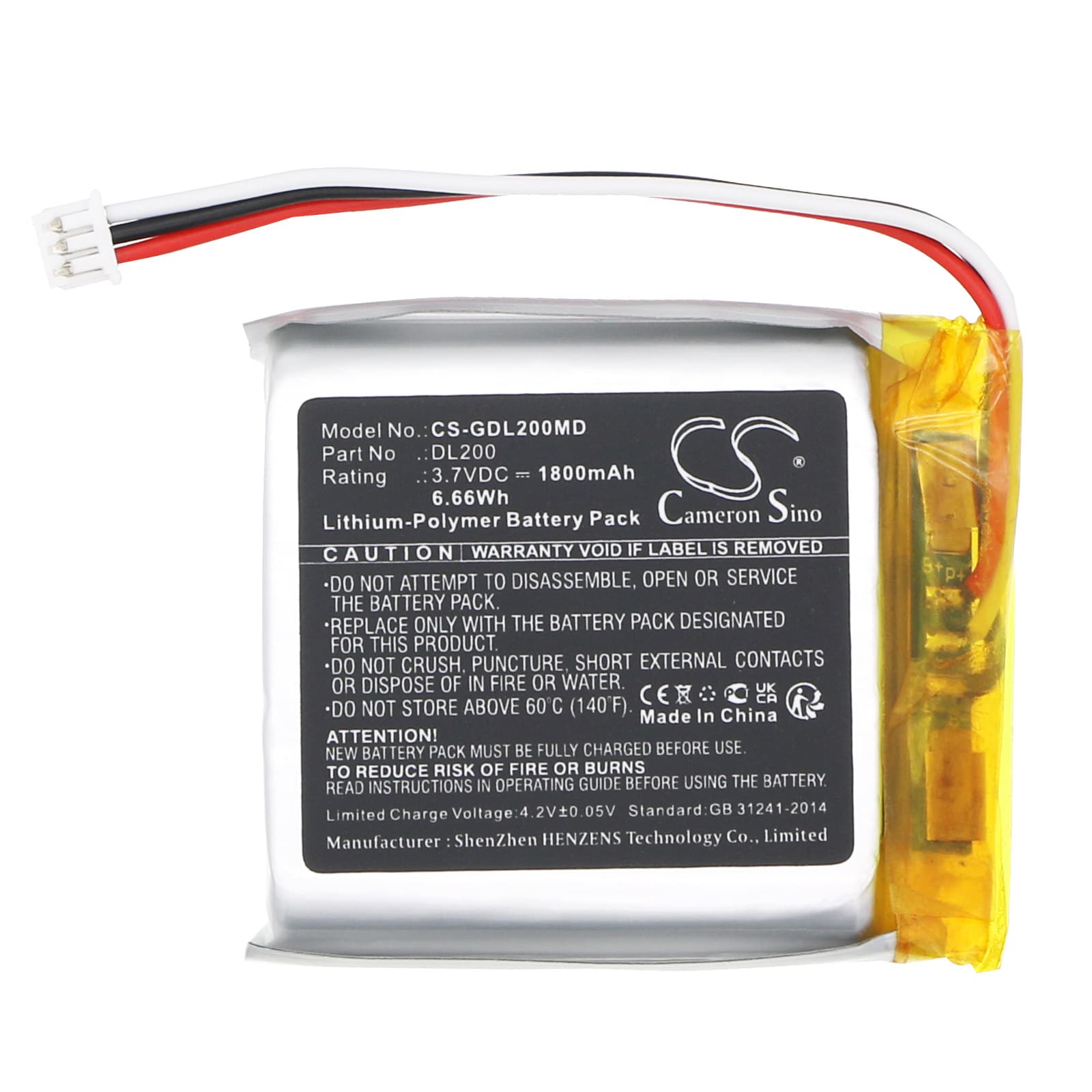 Batteri for medisinsk bruk for 3GEN DL2, DermLite DL200, DL3 etc.