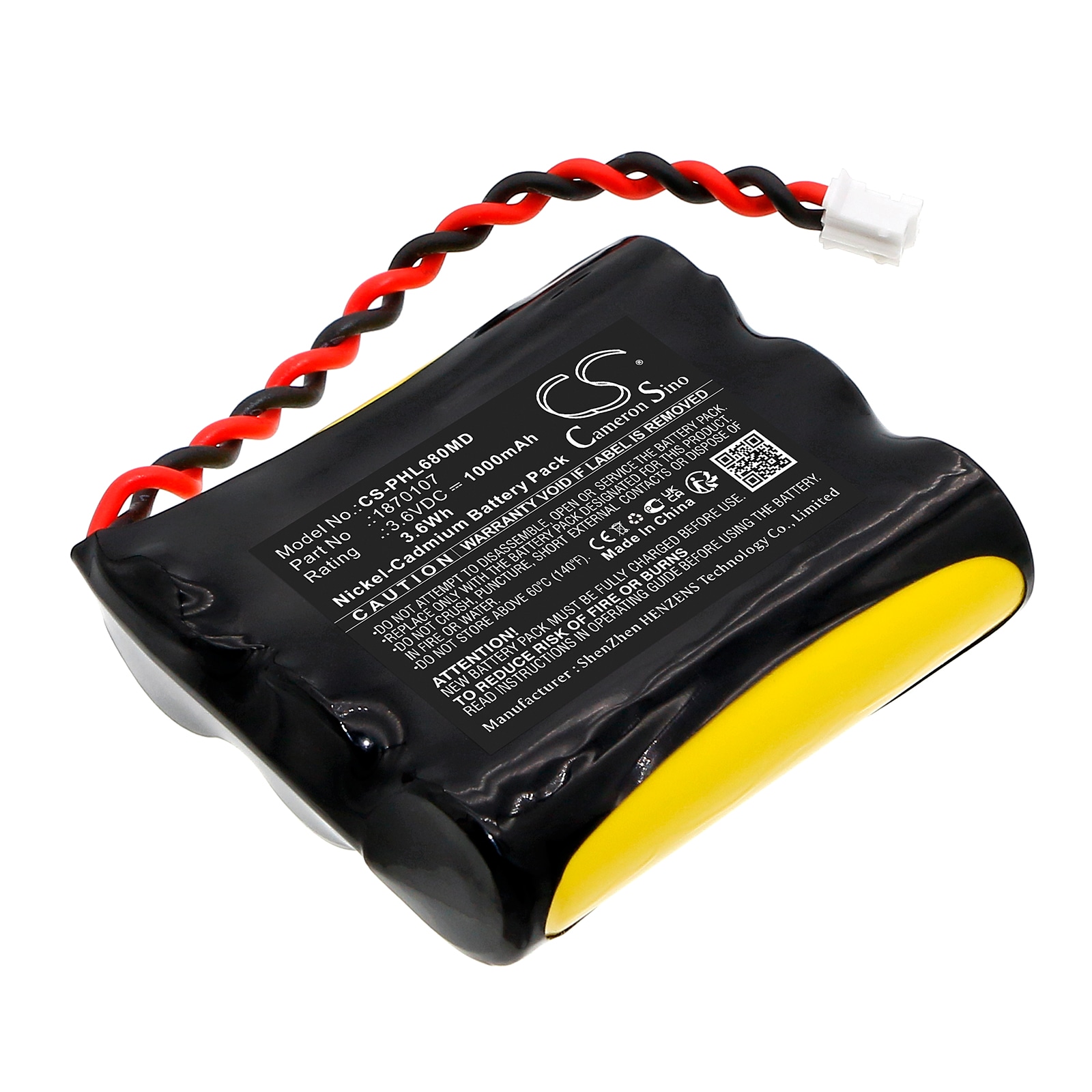 Batteri for medisinsk for Philips Lifeline Systems 6800XT Communicator
