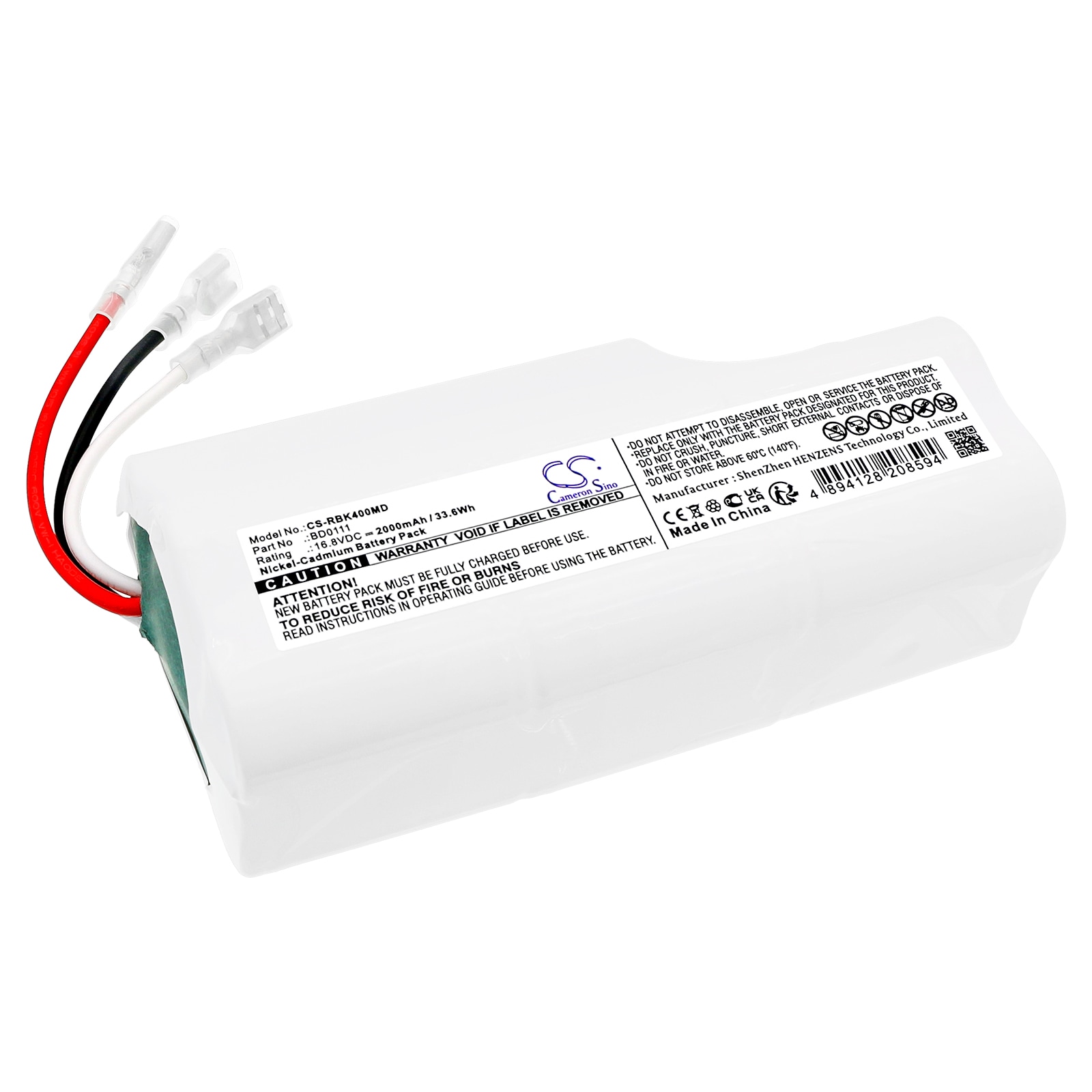 Batteri for medisinsk utstyr til Rauland-Borg R4KBK400, Responder Nurse Call R4000