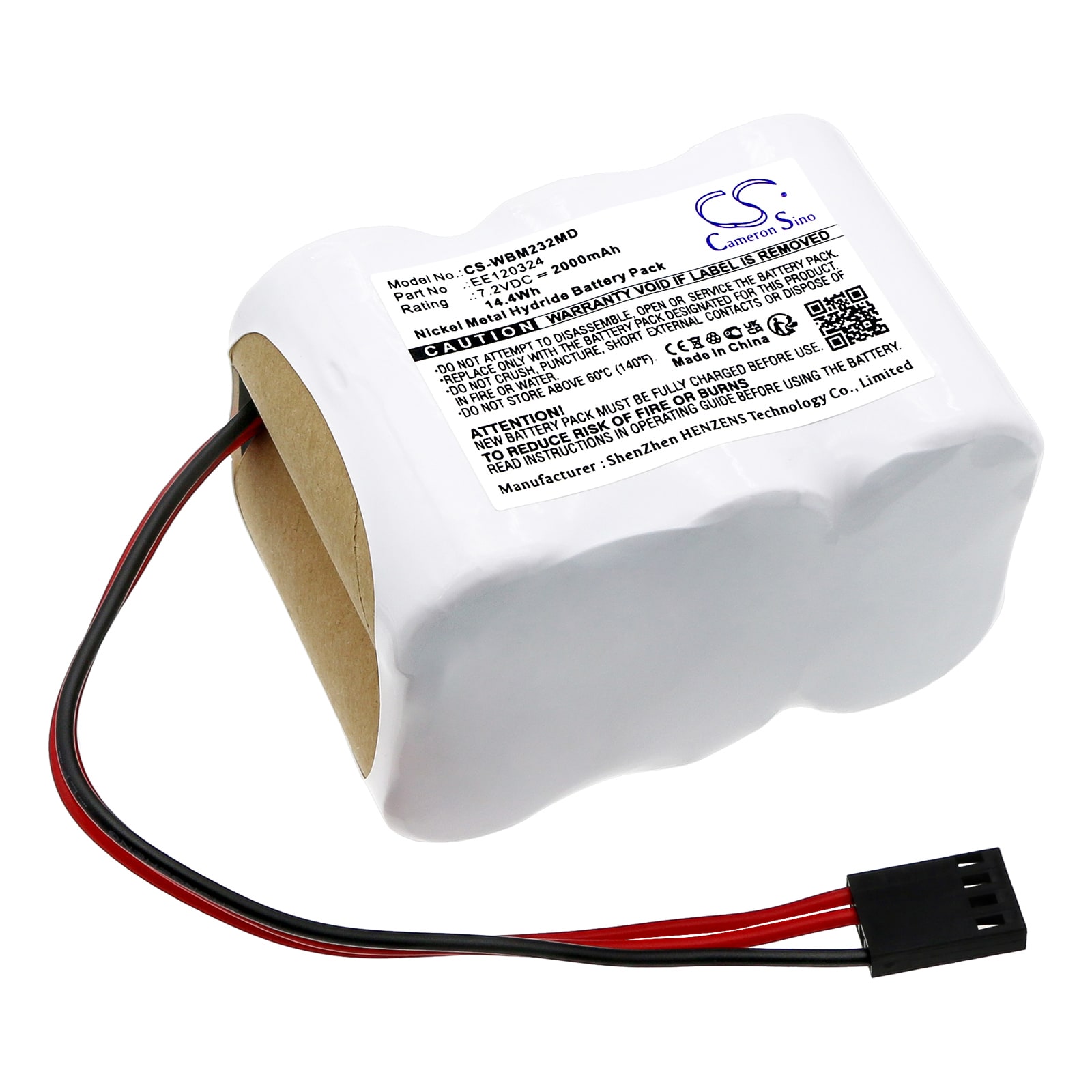 Batteri for medisinsk for Welch-Allyn manuelt audiometer 5200 AM232