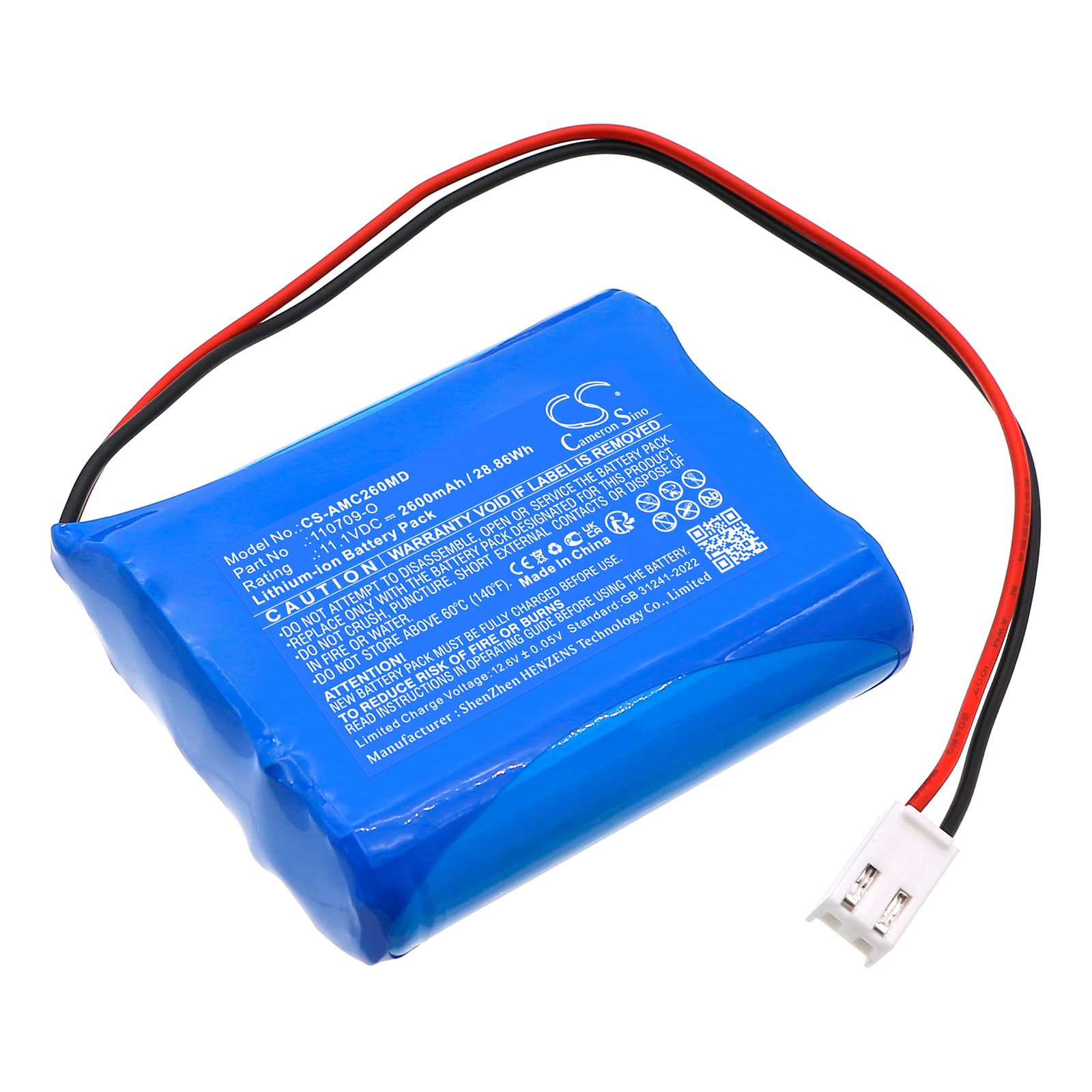 Batteri for Medical for Atoms CC26, Carry Care 26, MC26 og andre.