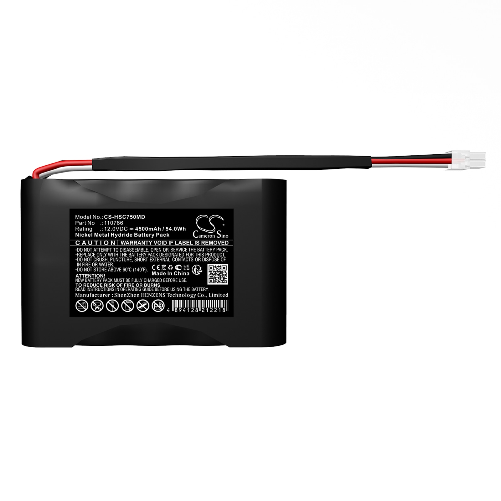 Batteri for medisinsk utstyr til Huntleigh SC750-monitor