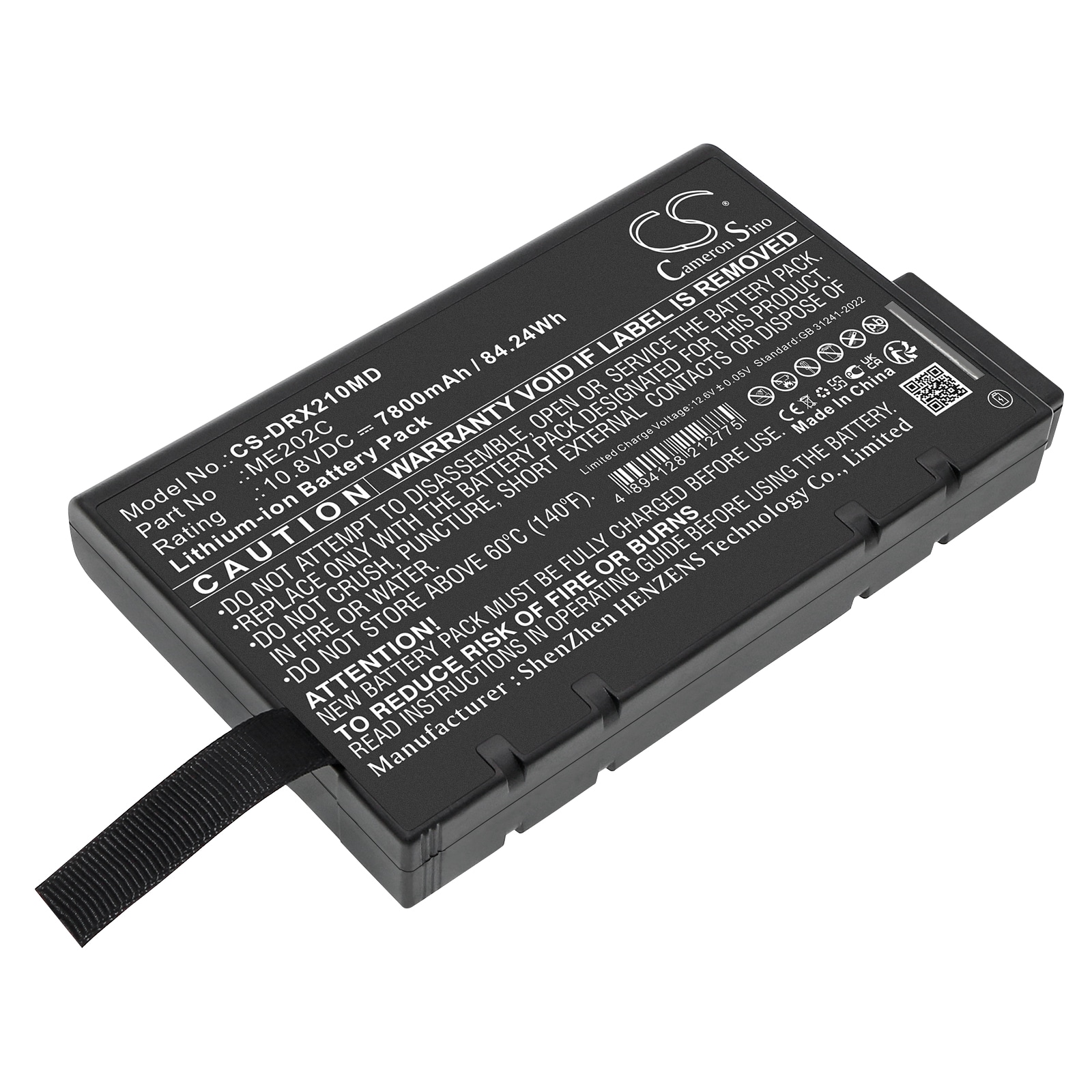 Batteri for medisinsk bruk til Drager Oxylog 2000 Plus, Oxylog 2000+