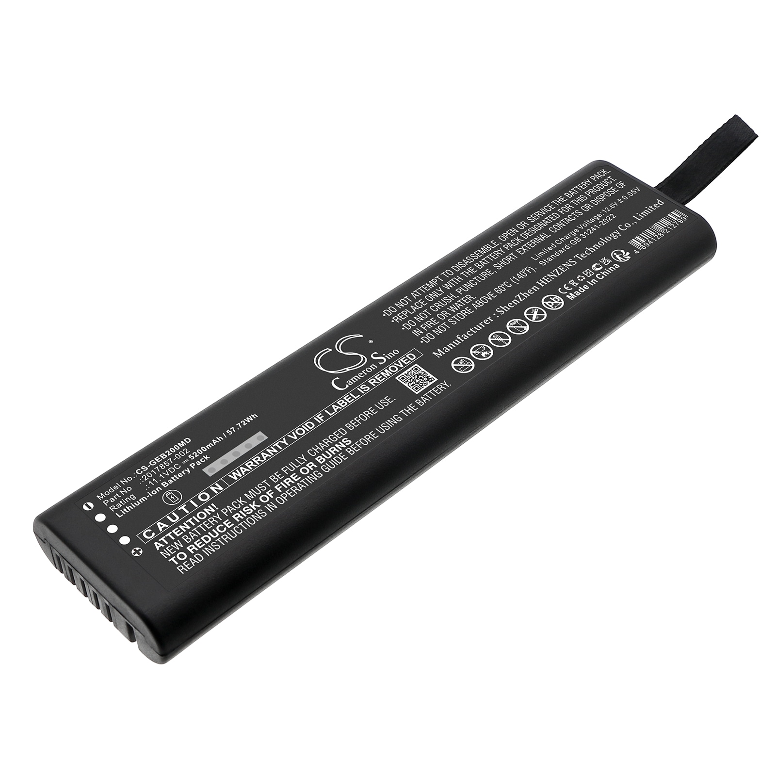 Batteri for medisinsk bruk for GE B20 Healthcare, B30 Healthcare, B40 Healthcare og andre.