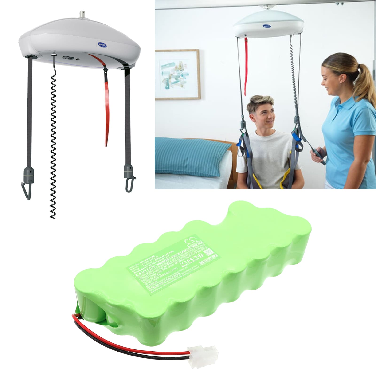 Batteri for medisinsk for Invacare personløfter Robin type 1493139