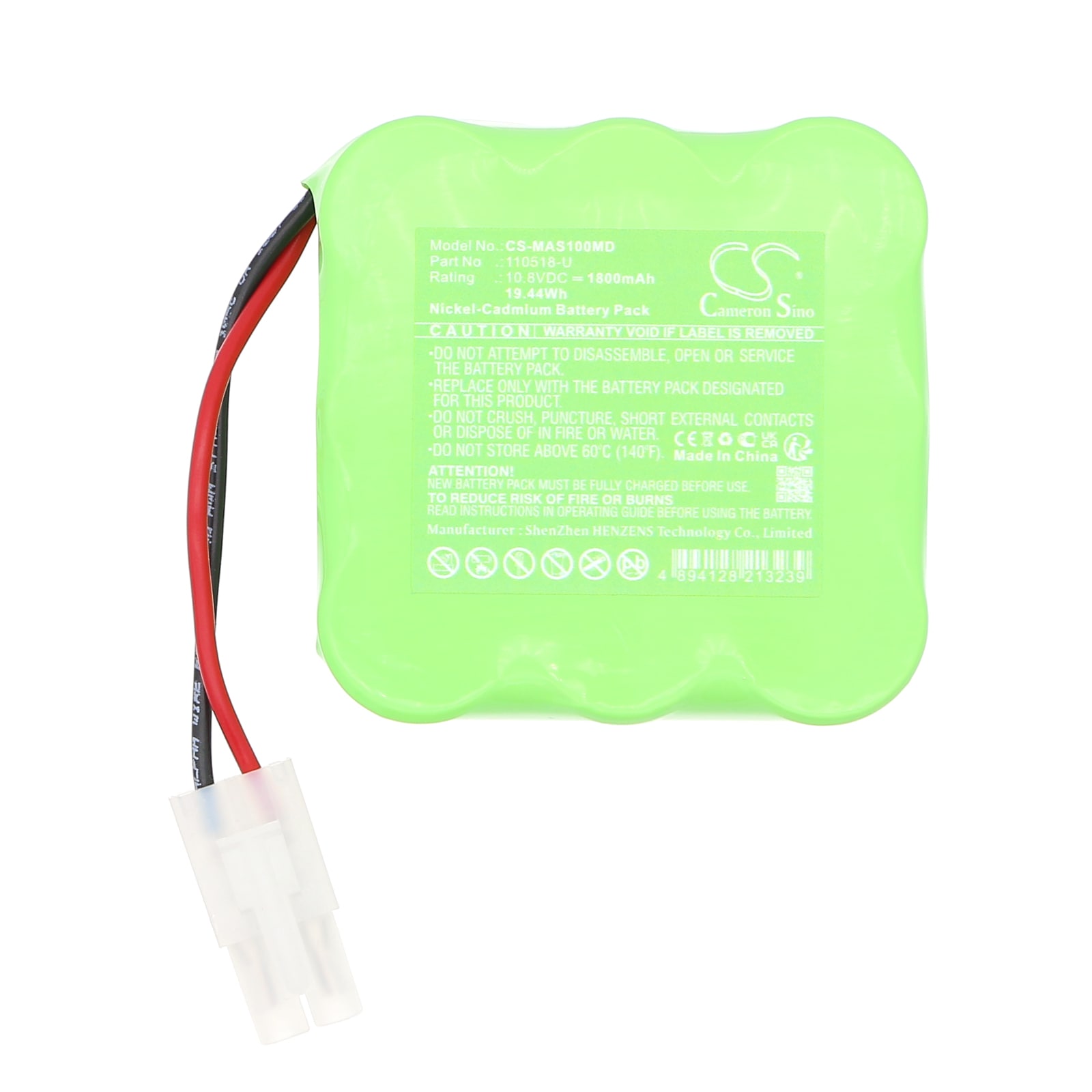 Batteri for medisinsk bruk til Merck Millipore Air Sampler MAS-100, MAS-AC-6009
