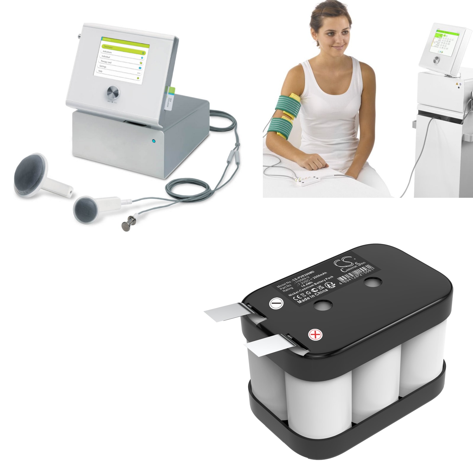 Batteri for medisinsk for Physiomed Hivamat 200, Hivamat 200 Muskelstimulator