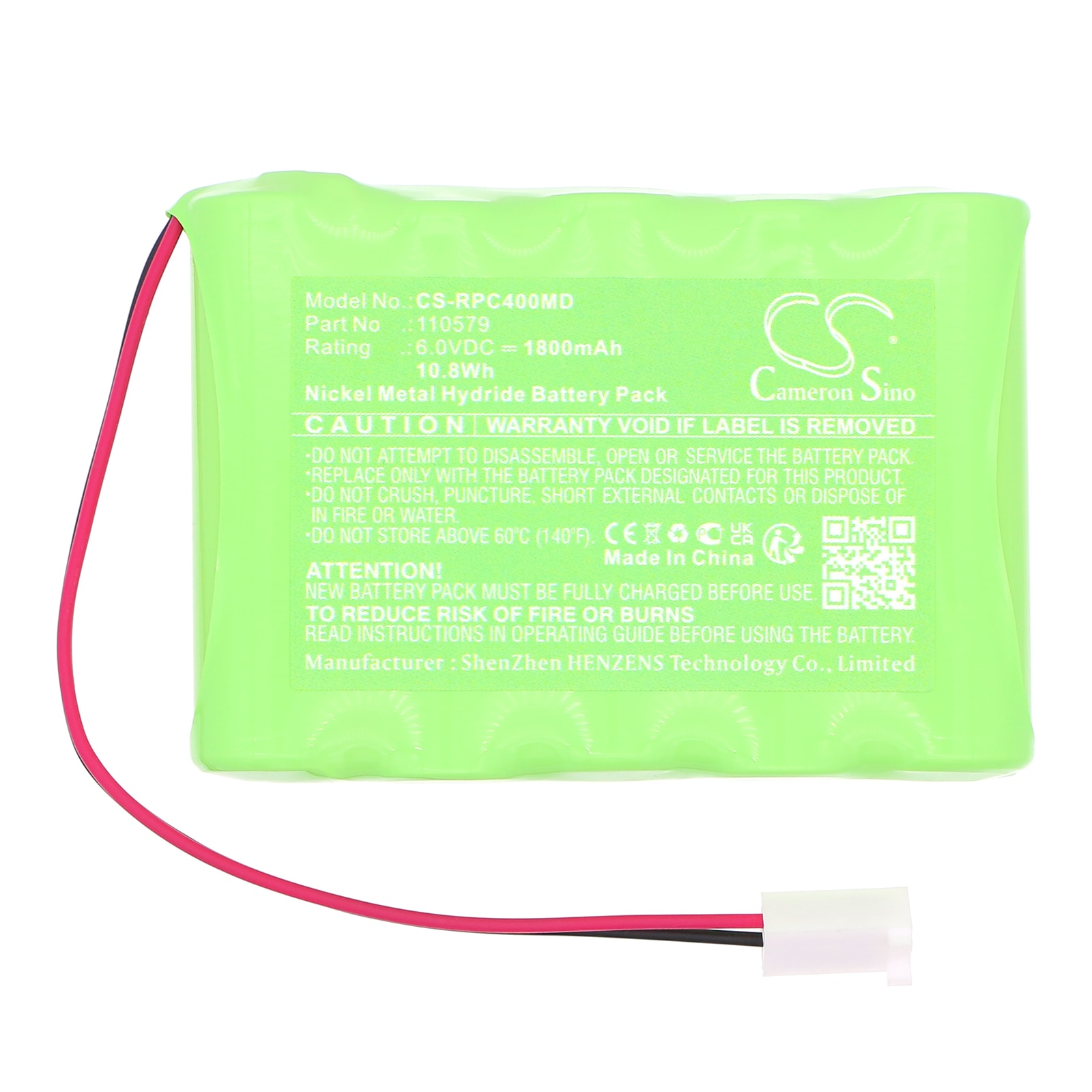 Batteri for medisinsk utstyr til Respironics 60-monitor, Caradyne Criterion 40 osv.