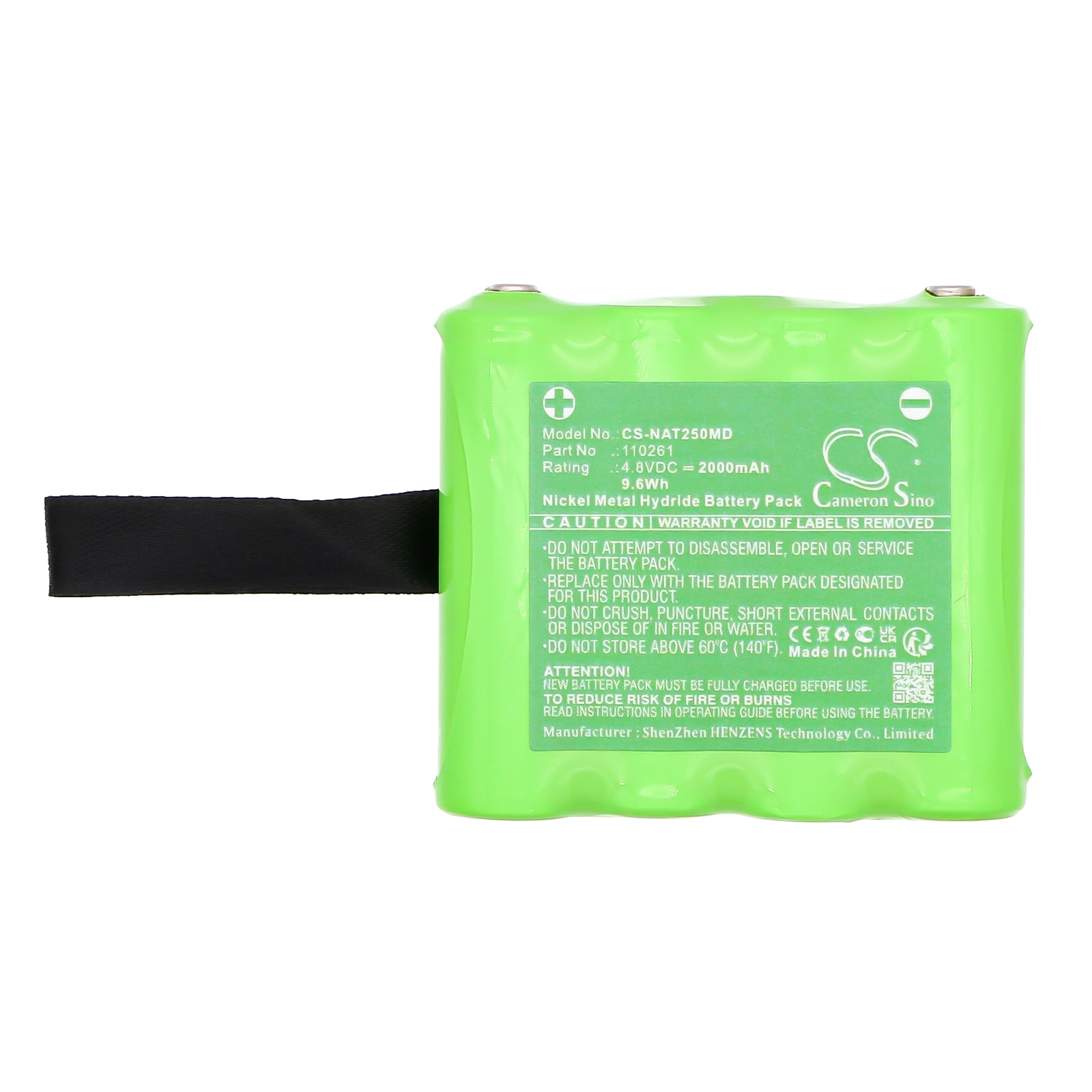 Batteri for medisinsk utstyr til NONIN Palm Sat 2500 pulsoksymeter, SAT 2500