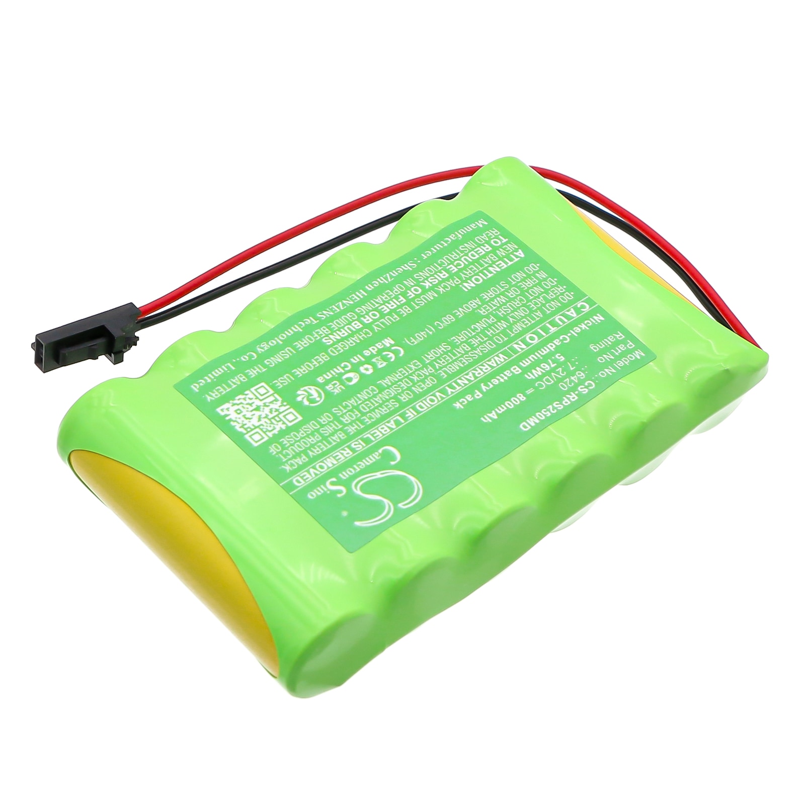 Batteri for medisinsk utstyr til Respironics 2500 Smart Recorder