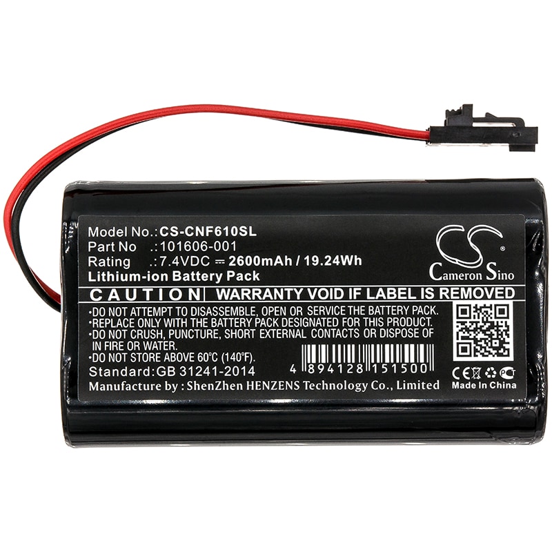 Batteri for test, undersøkelse, utstyr for ComSonics QAM Sniffer, 101610-DF