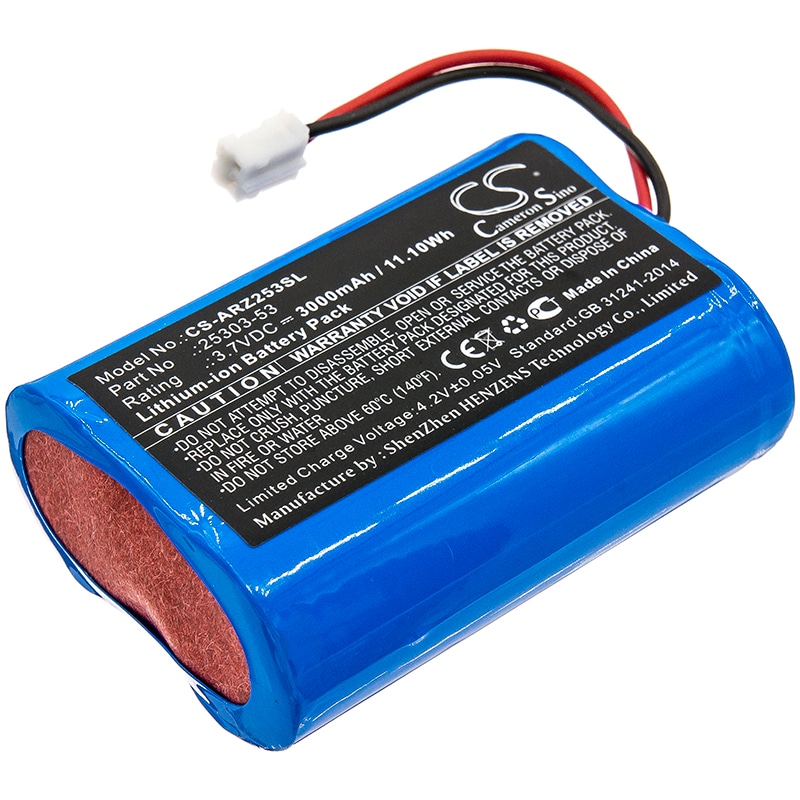 Batteri for test, undersøkelse, utstyr for Argos Omega Zen-pipettekontrollere