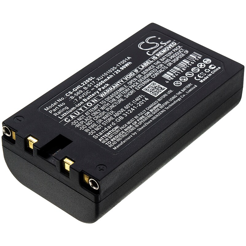 Batteri for test, undersøkelse, utstyr for Graphtec GL240, GL840, GL900 etc.