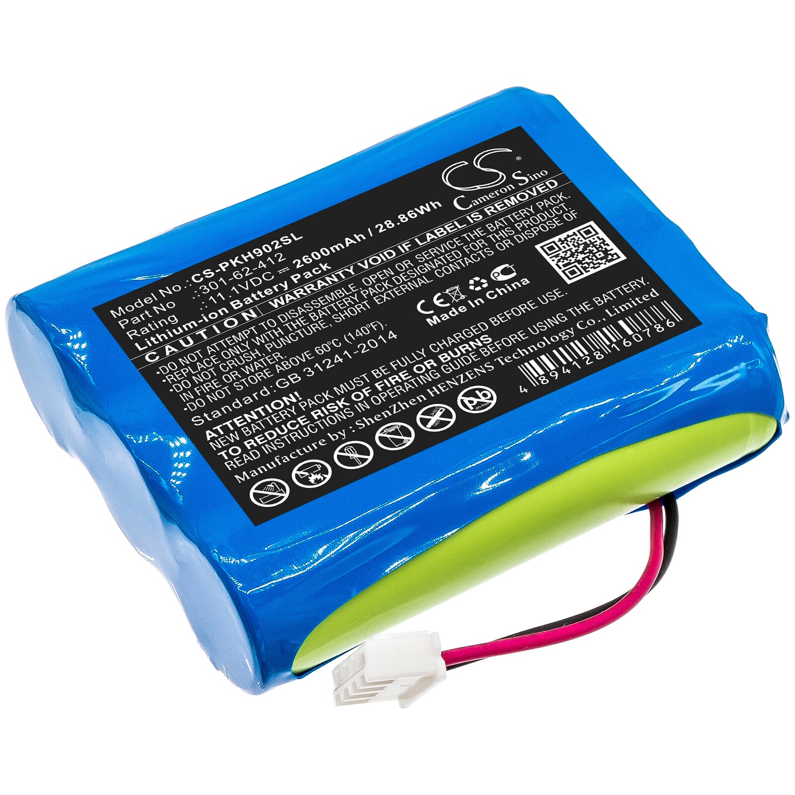 Batteri for test, undersøkelse, utstyr for Peaktech P 9020, P9021, P9020A