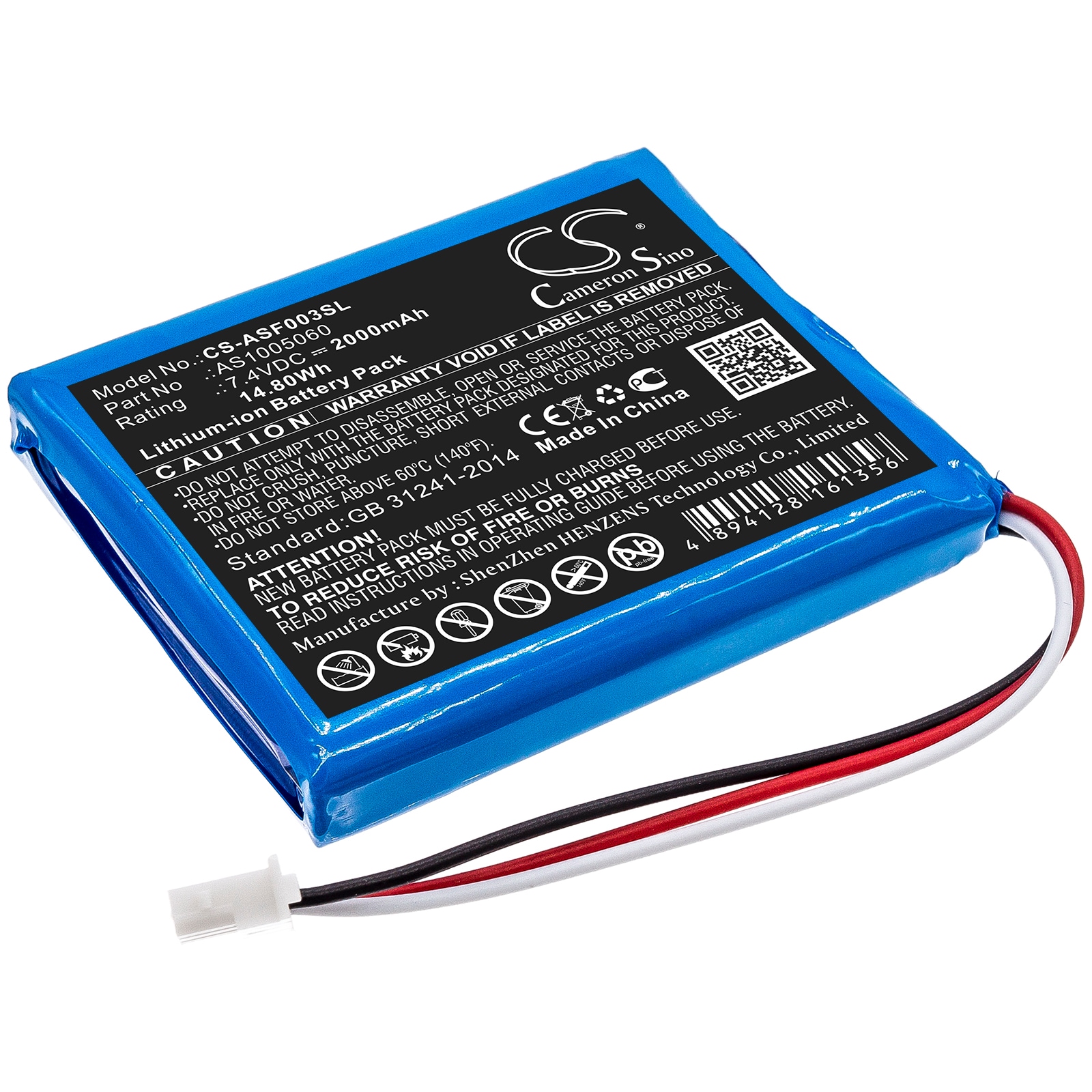 Batteri for test, undersøkelse, utstyr for ALPSAT Satfinder Reservedel SF03-BT